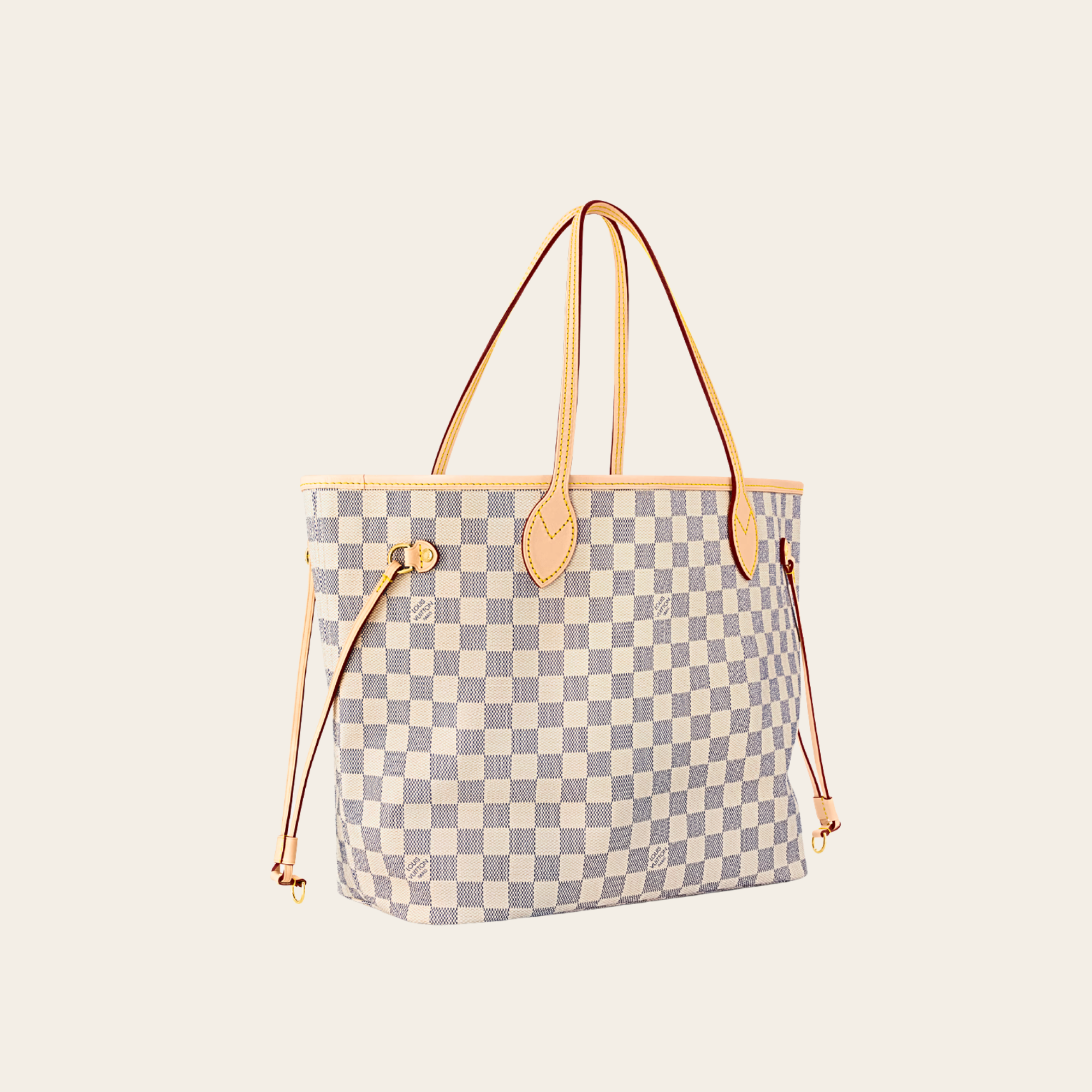 Louis Vuitton Neverfull en toile Damier Azur