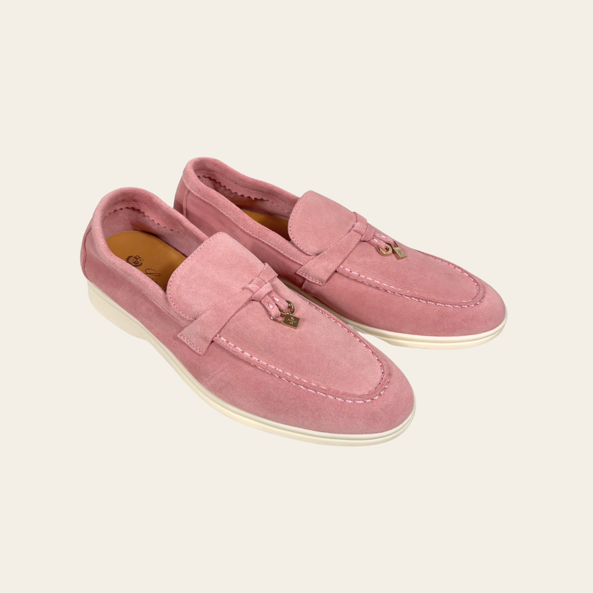 LORO PIANA – Summer Walk en Daim Rose, Taille 39