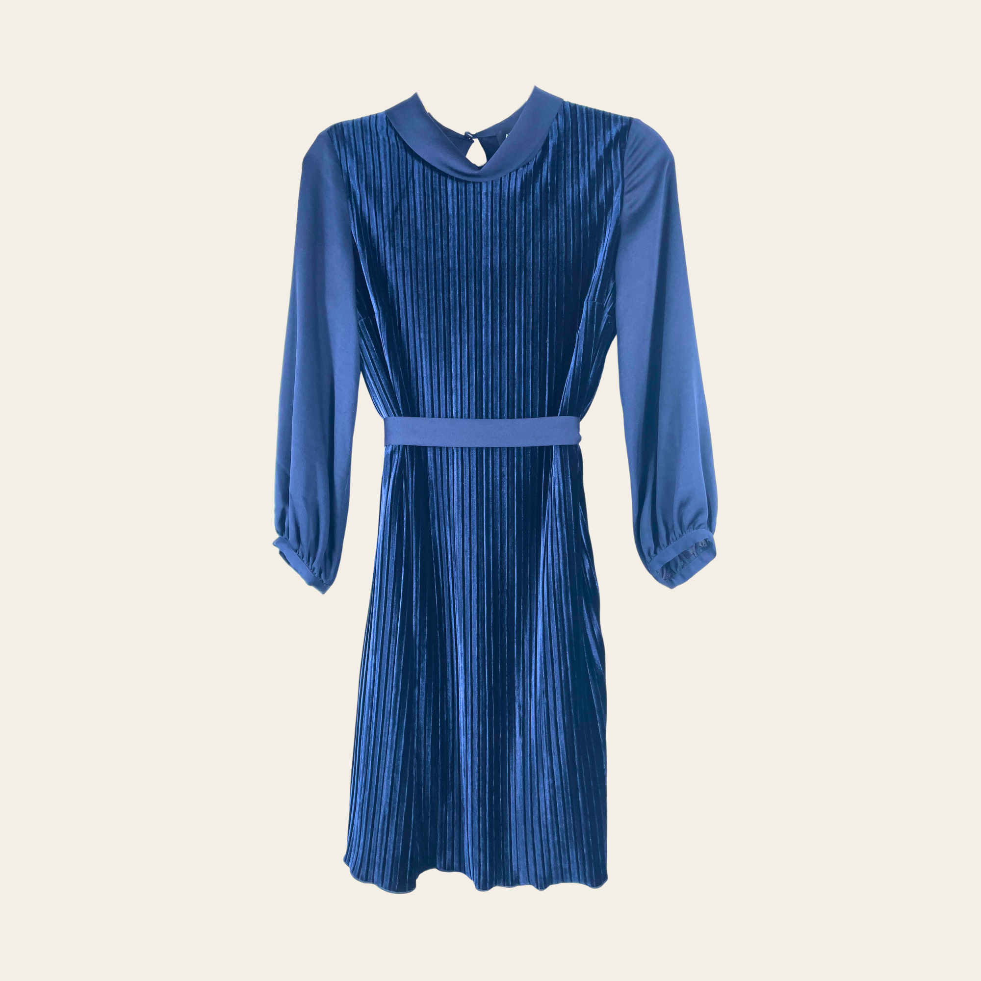 Armani Jeans - Robe Plissée Bleu Marine, M