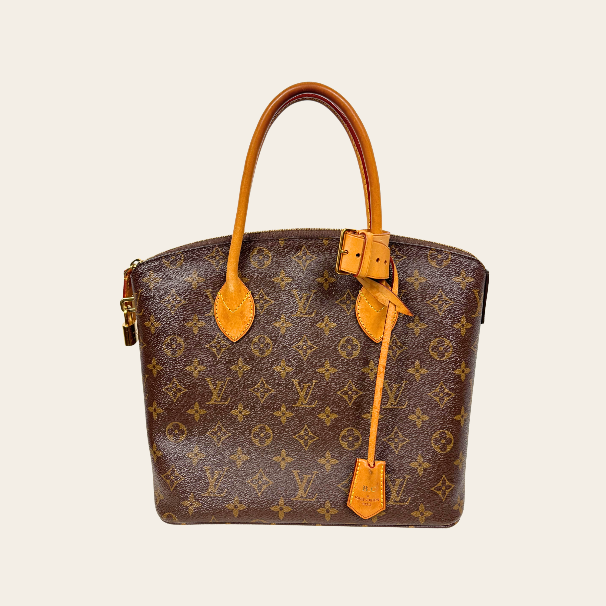 LOUIS VUITTON – Lockit PM Monogram Canvas, Cuir Vachetta
