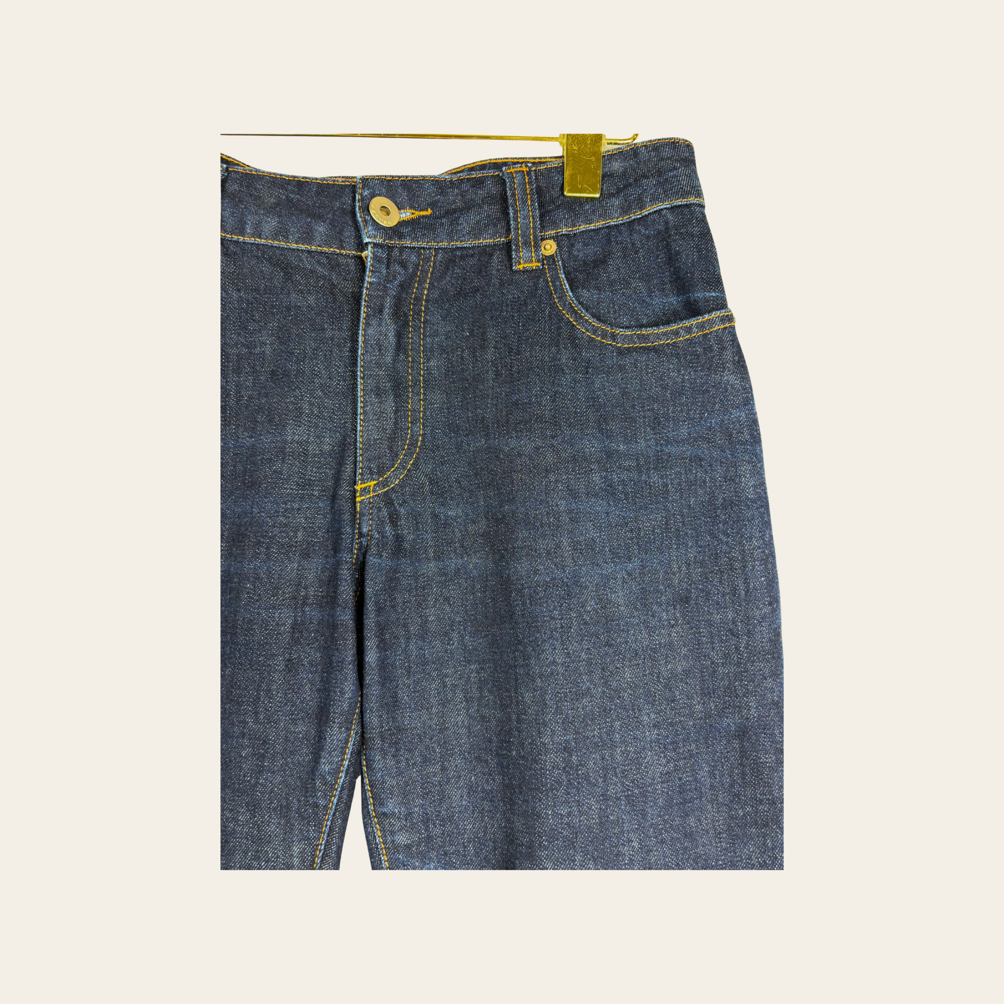 CARVEN – Jean en Denim à Fentes, Taille 40