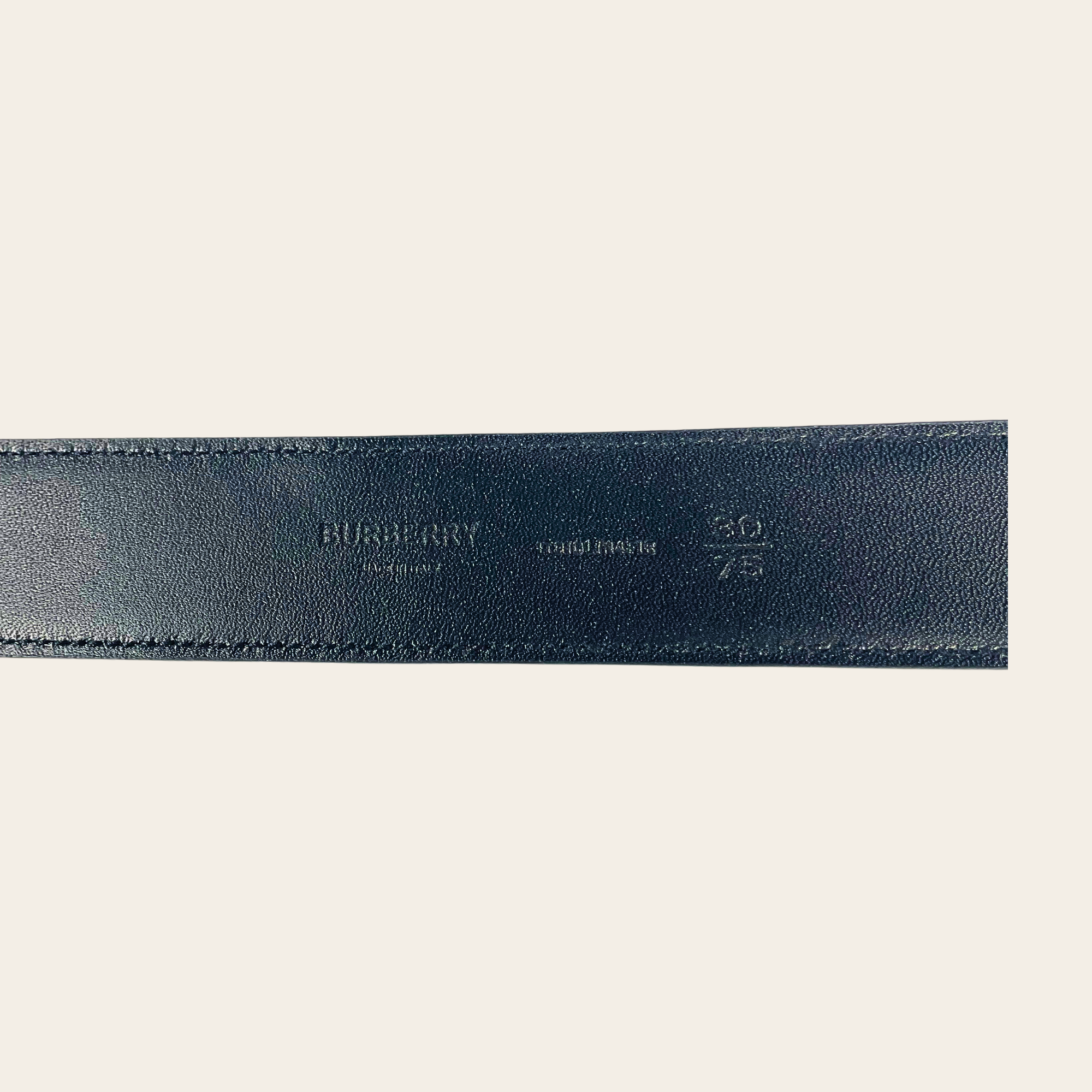 BURBERRY Monogram TB Belt Marron & Noir