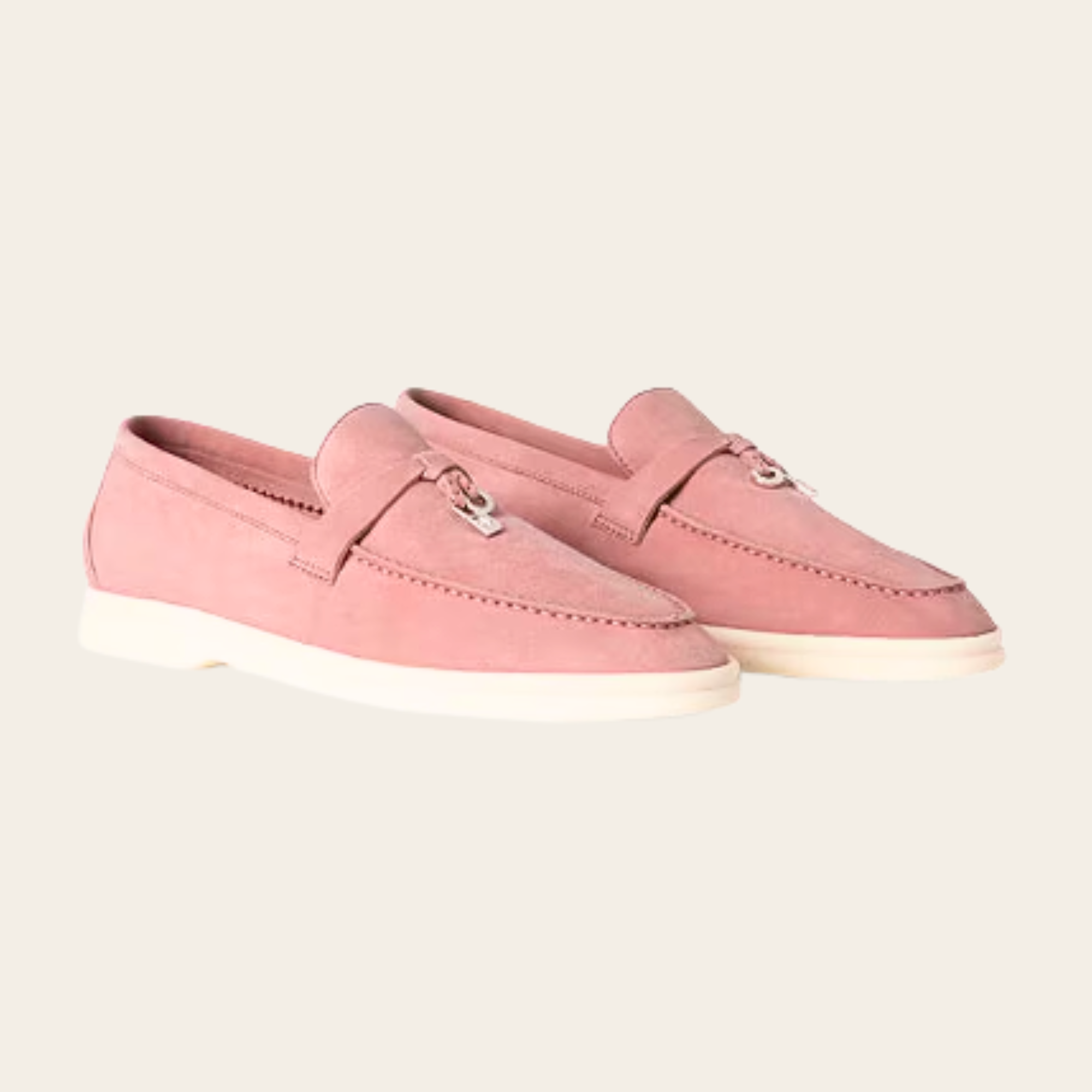 LORO PIANA – Summer Walk en Daim Rose, Taille 39