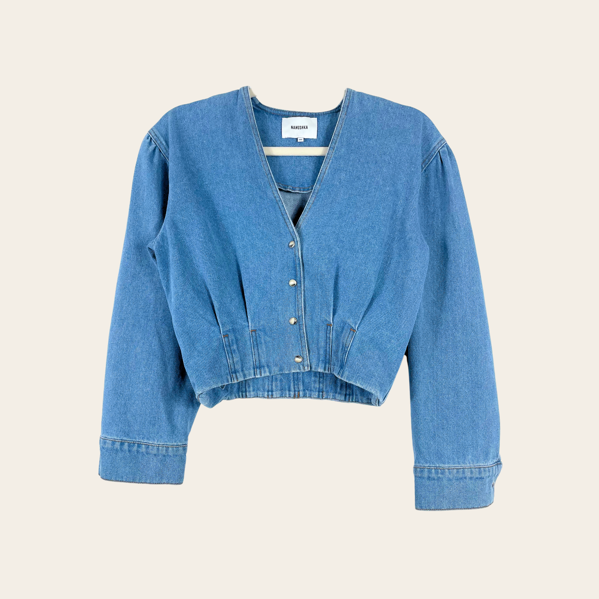 Denim bleu Nanushka Veste denim, XS