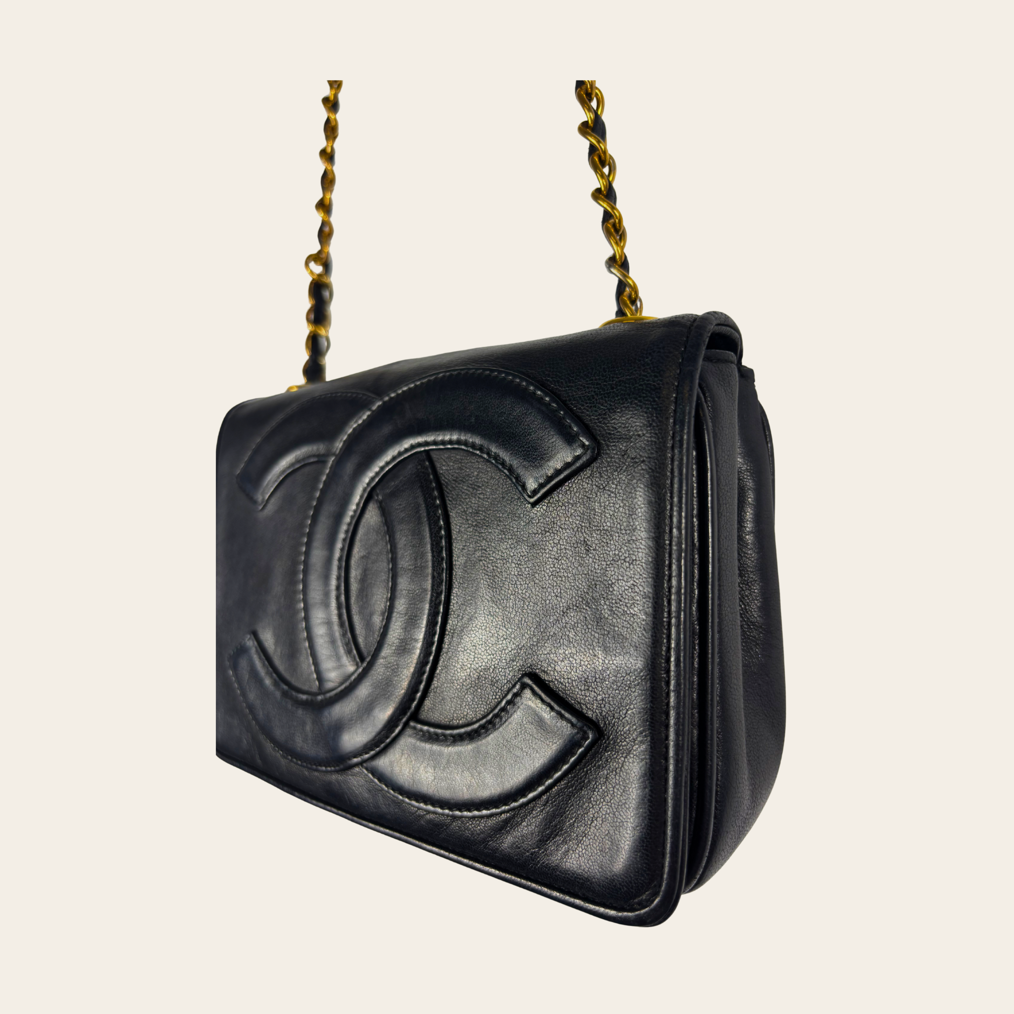 Chanel CC Logo Flap Bag Small Vintage 1986-88