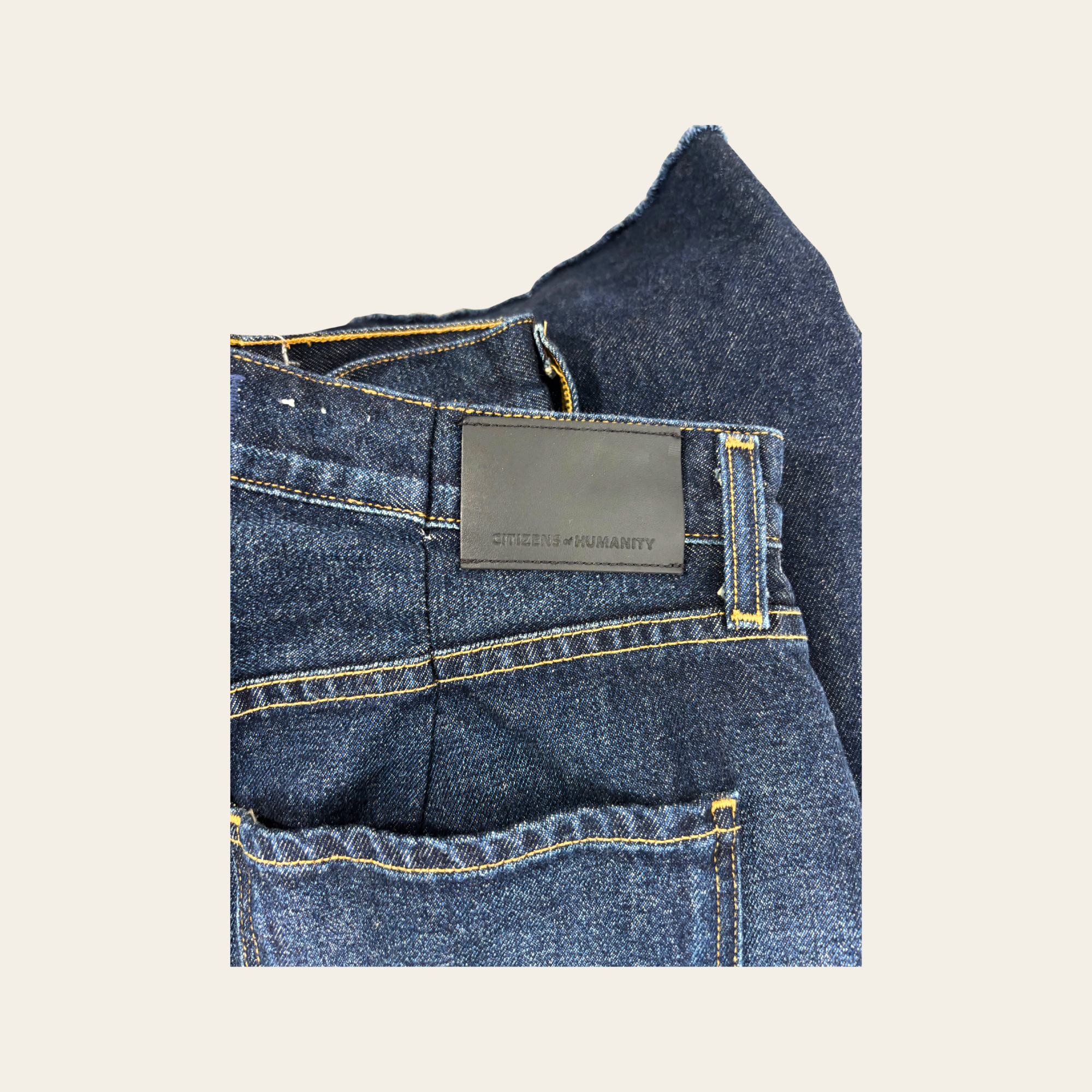 CITIZENS OF HUMANITY – Jean Premium Vintage Wide Leg en Denim Brut, Taille 26