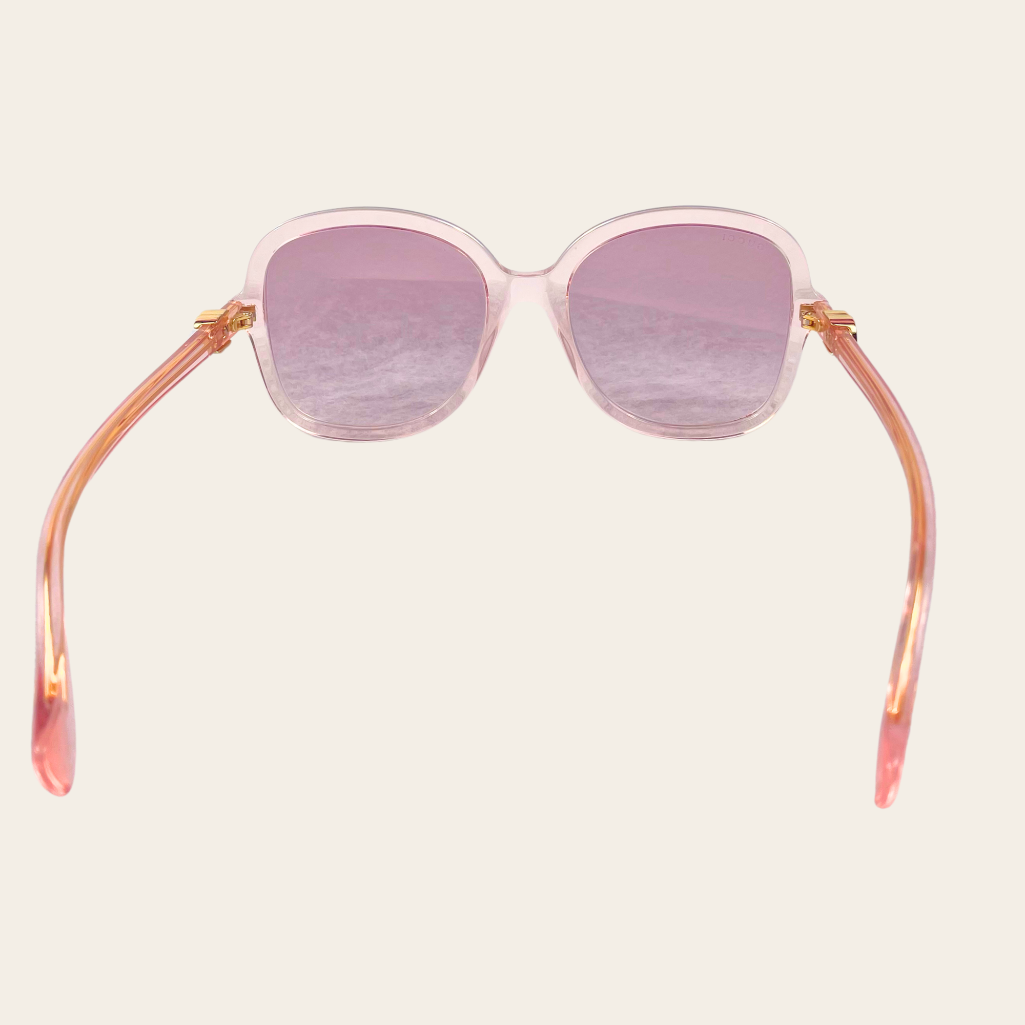 Gucci GG0818SA Oversized Sunglasses Rose Transparent