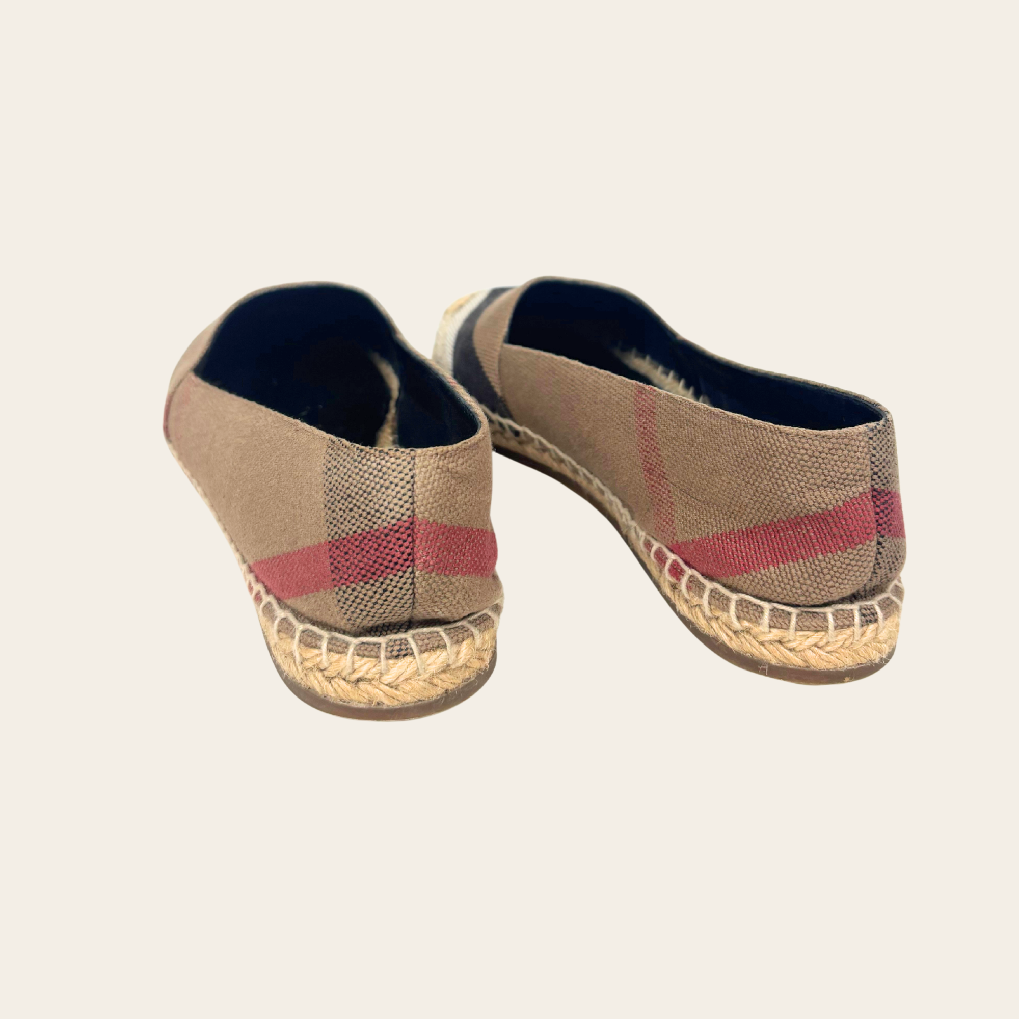 BURBERRY – Espadrilles Hodgeson Flat Classic Check, Taille 38