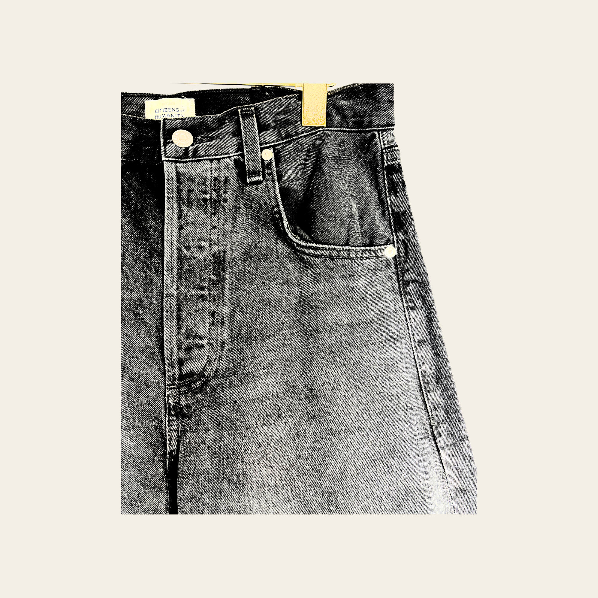 CITIZENS OF HUMANITY  – Jean Premium Vintage Noir Effet Délavé, Taille 30