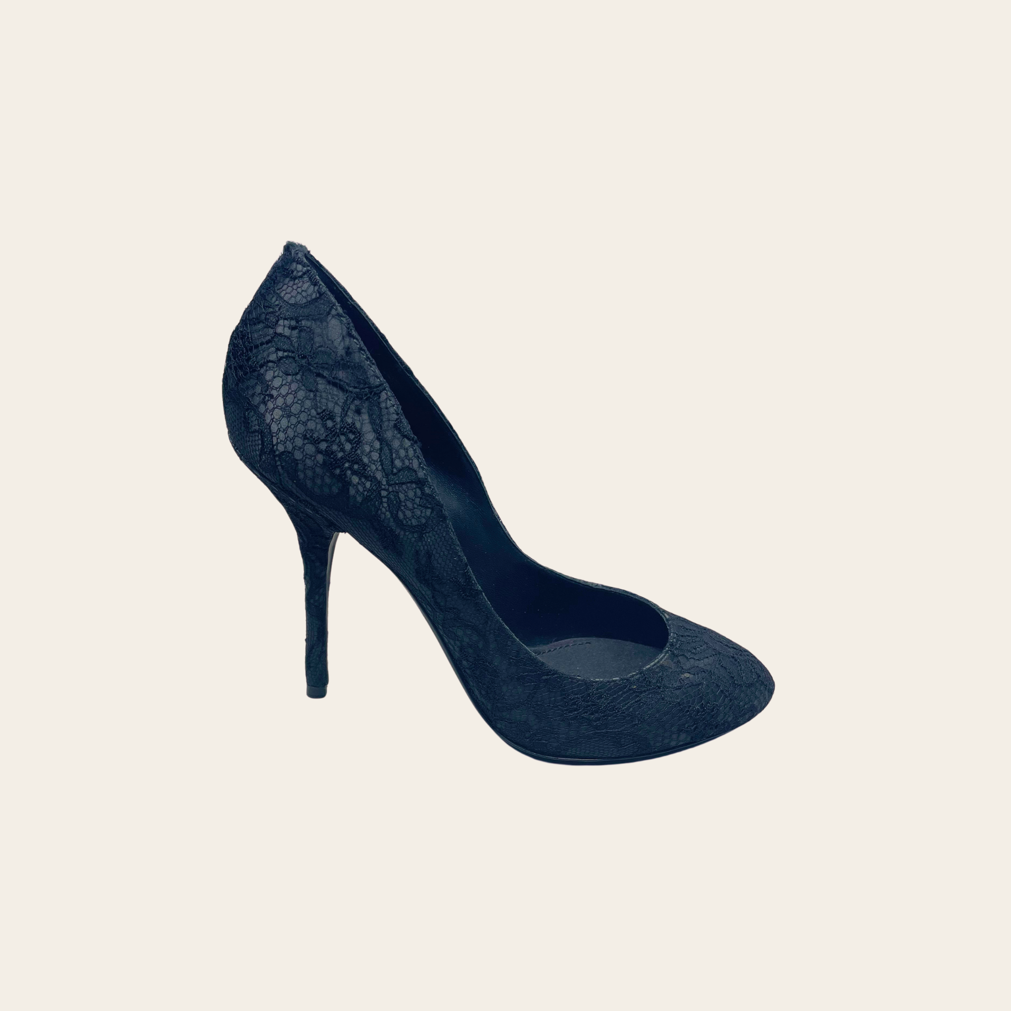 DOLCE & GABBANA – Escarpins Mary Jane en dentelle Chantilly, 39