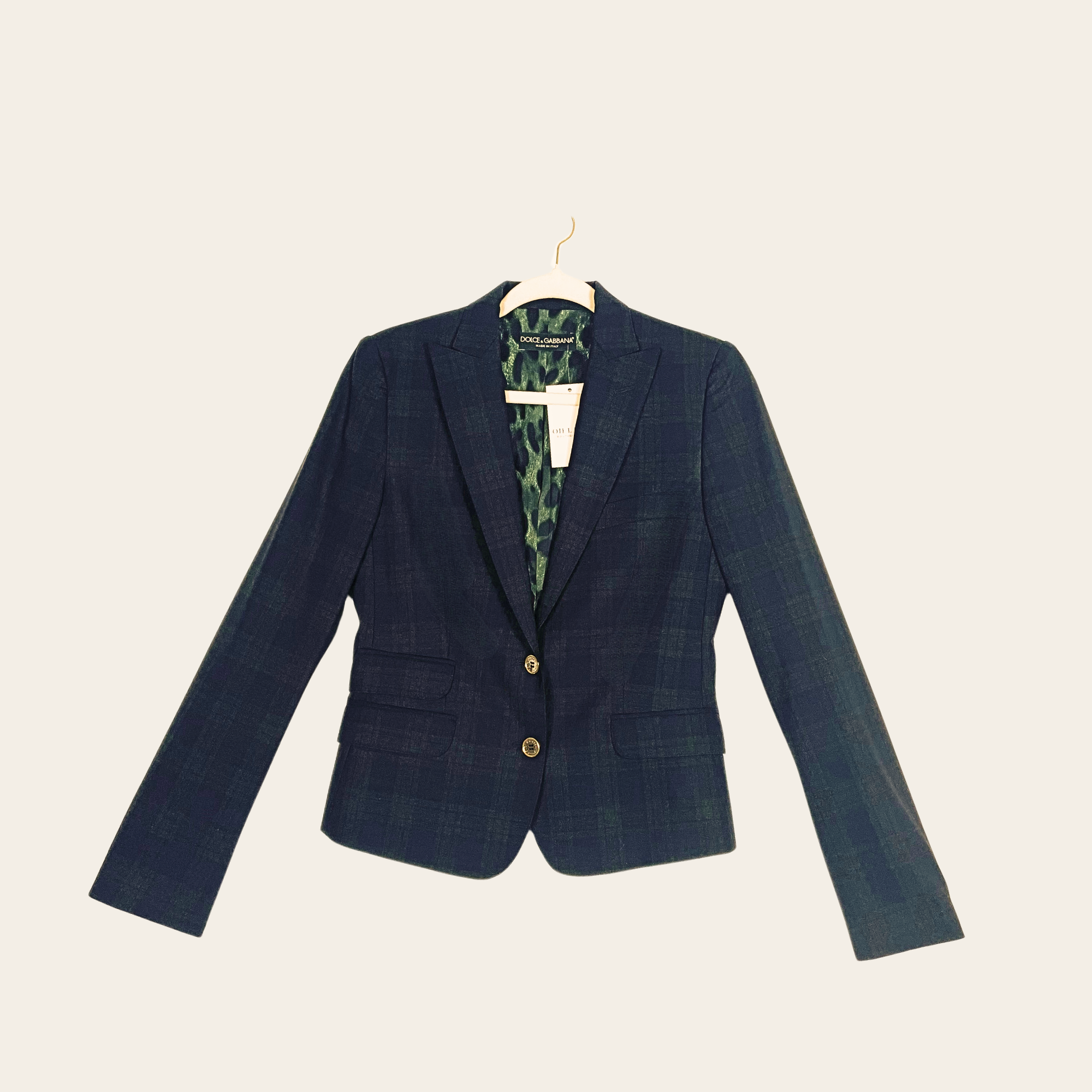 DOLCE & GABBANA - Blazer Tailleur Prince-de-Galles XS