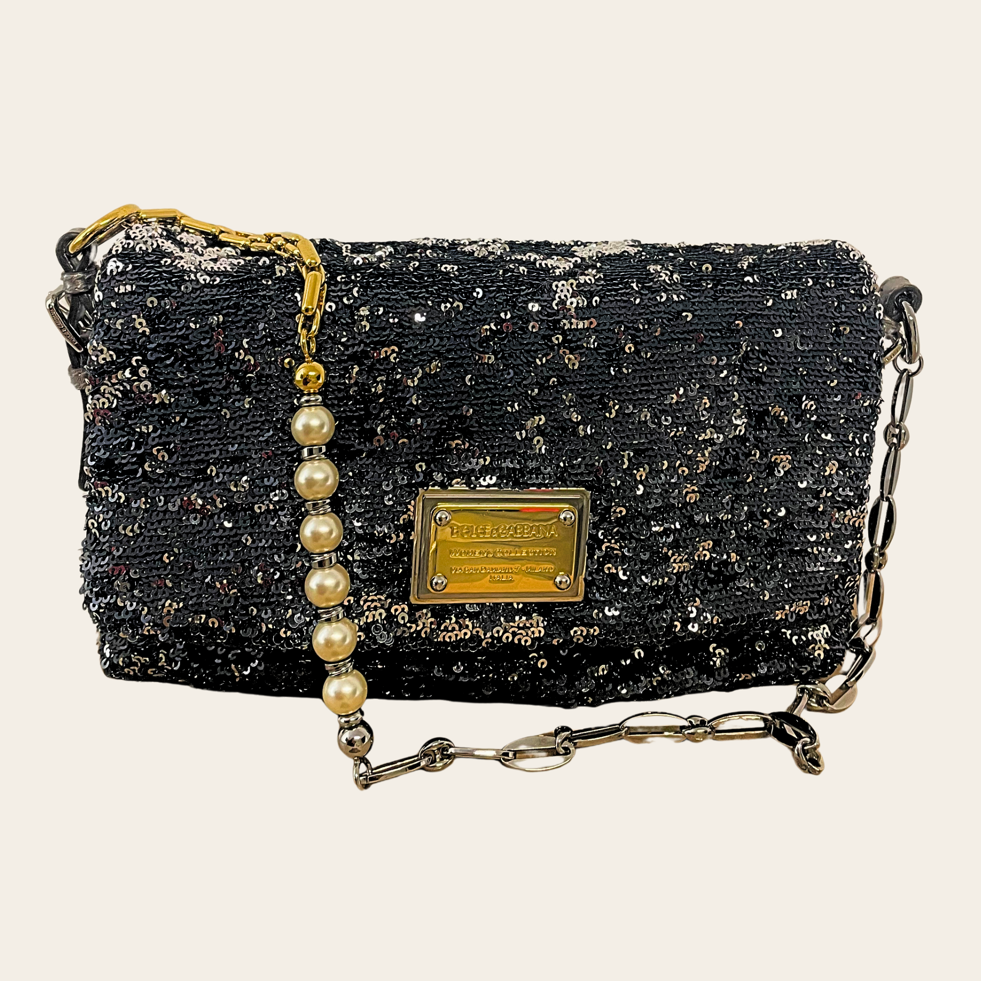 DOLCE & GABBANA - Miss Charles Sequin Shoulder Bag