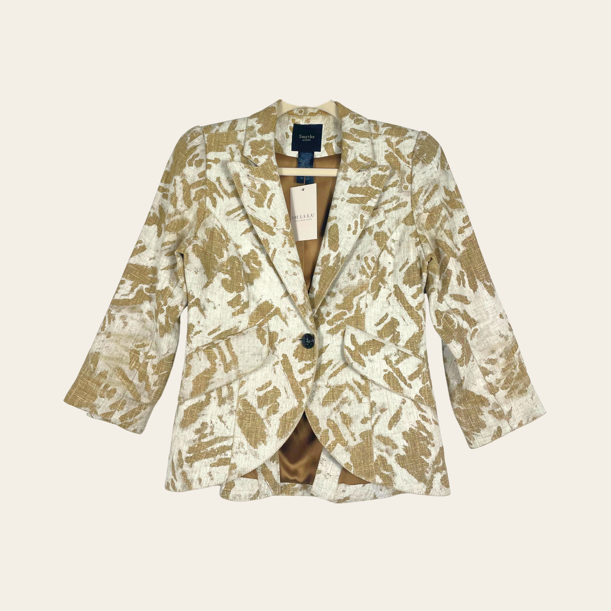 SMYTHE - Duchess Palm Linen Blazer, S