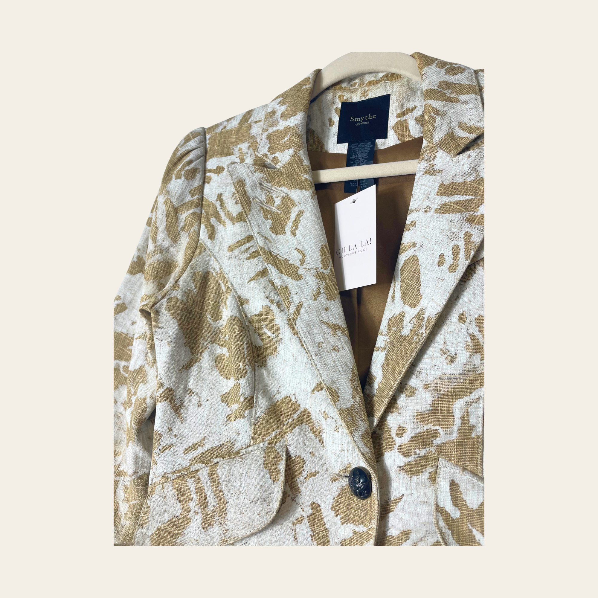 SMYTHE - Duchess Palm Linen Blazer, S