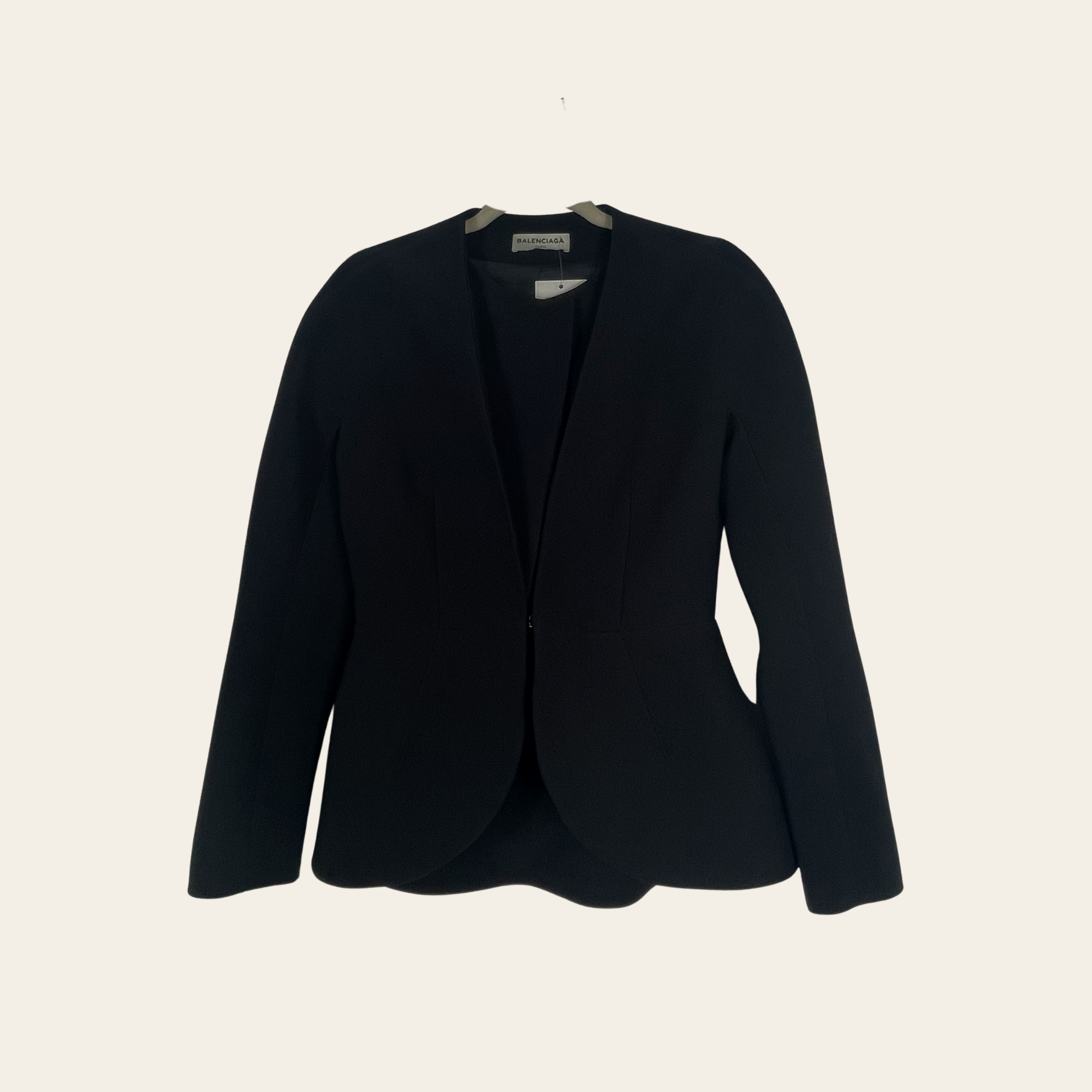 BALENCIAGA PARIS - Collarless Tailored Blazer XS