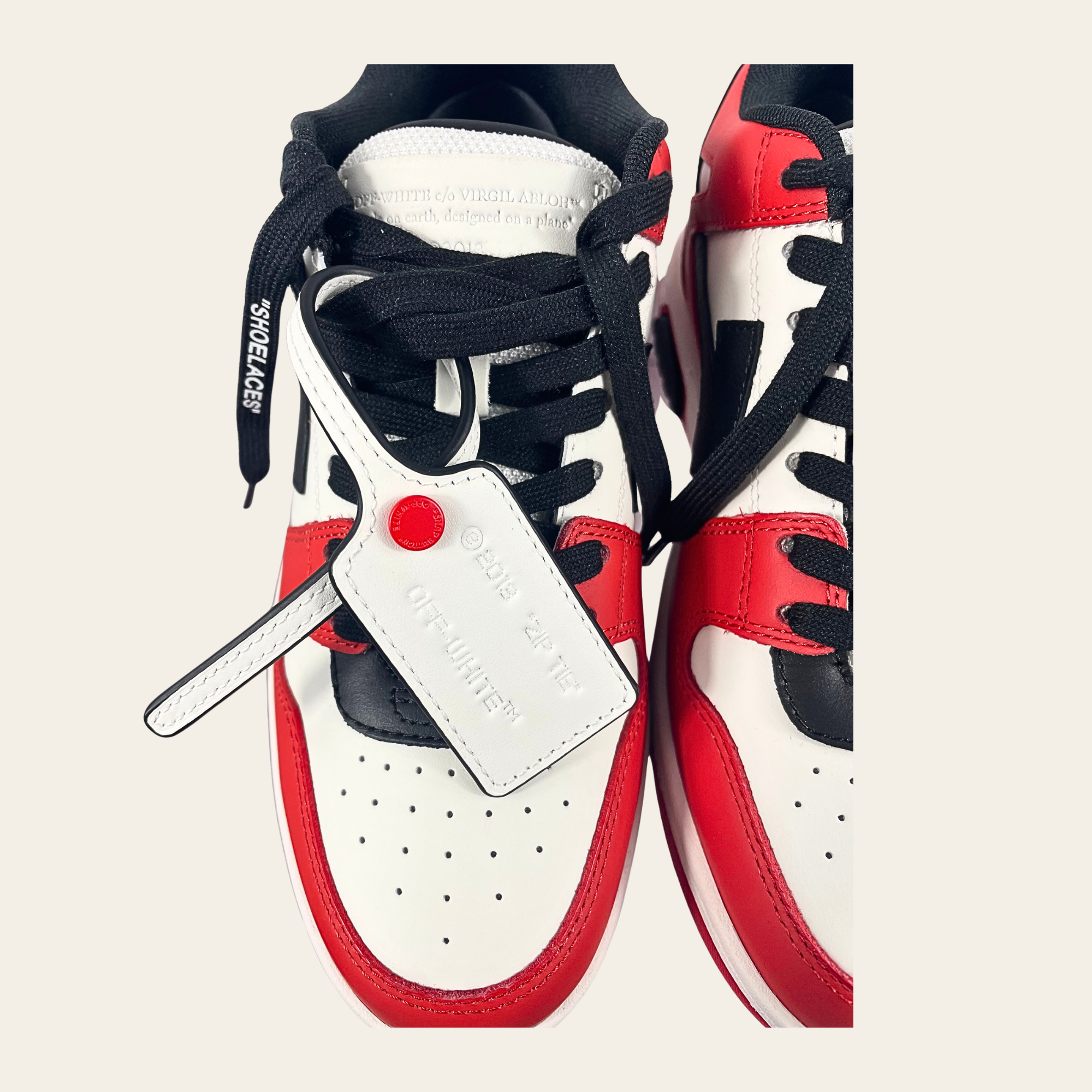 OFF-WHITE - Out Of Office Calf Leather Sneakers, 38 NEUF