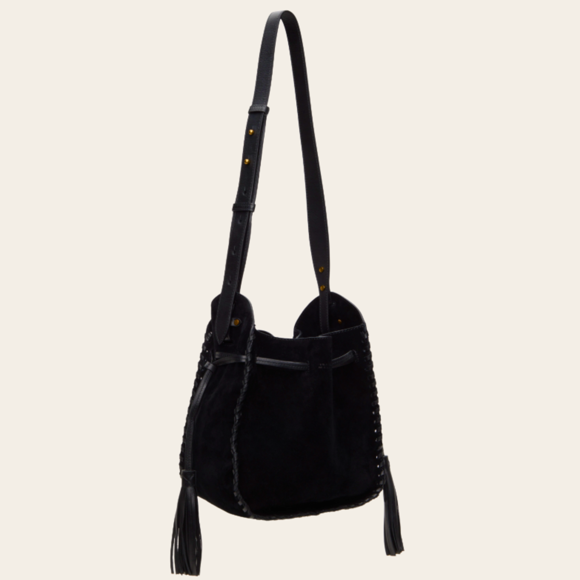 ISABEL MARANT - Sac Silao Bucket Bag en suède noir