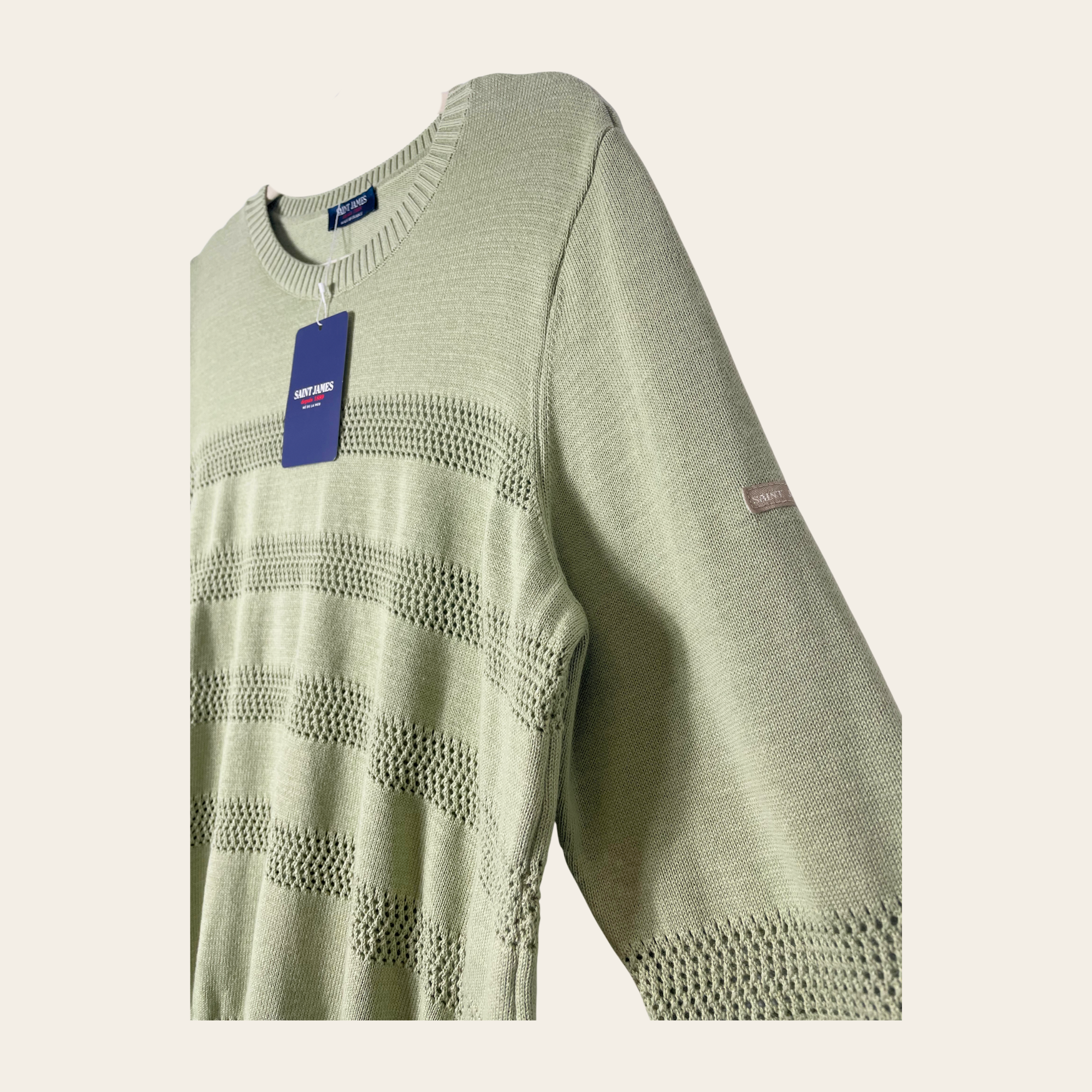 SAINT JAMES - Pull Monaco coloris Amandier, L NEUF avec étiquettes