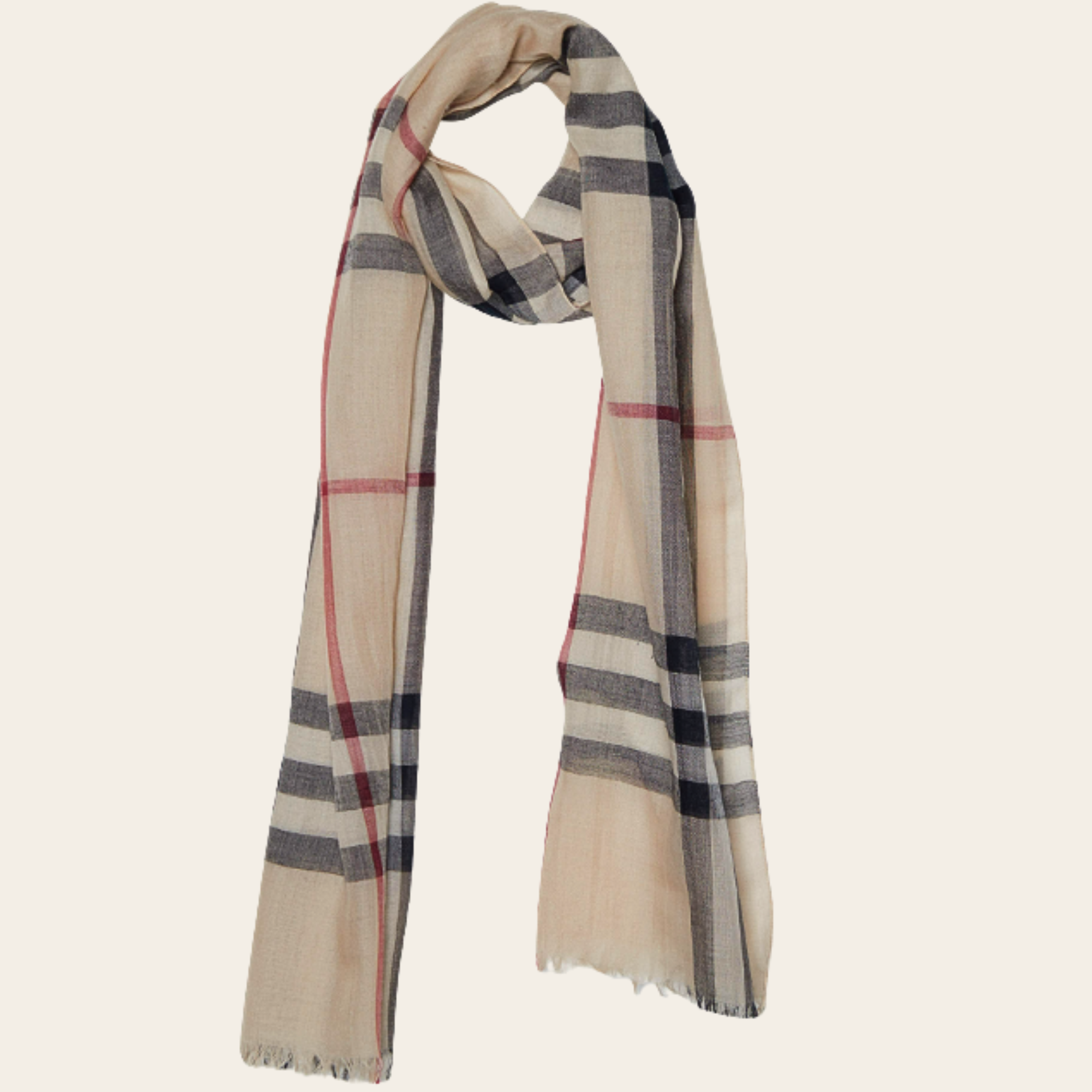 BURBERRY - Foulard Giant Check en gaze légère