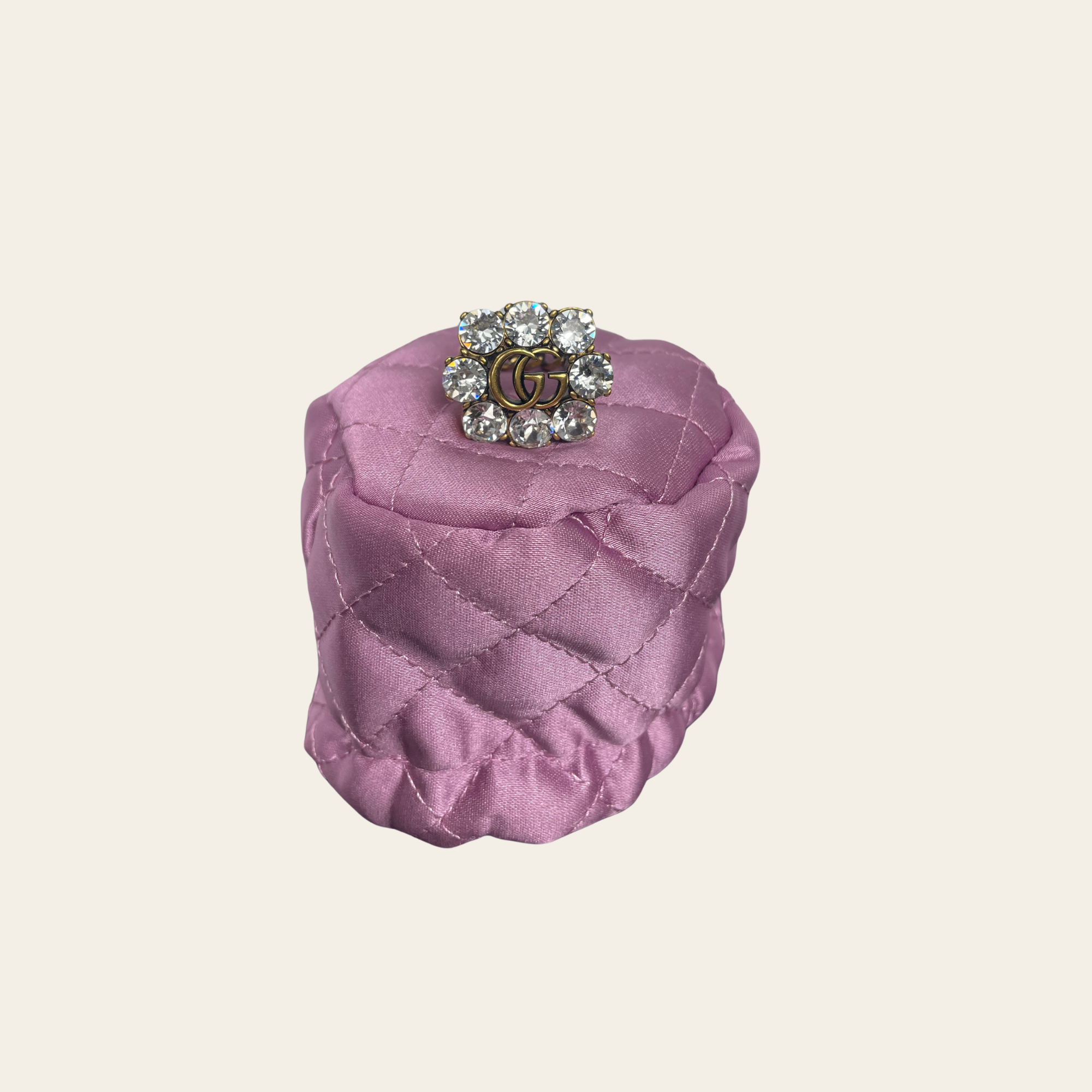 GUCCI - “Double G Crystal Flower Ring"