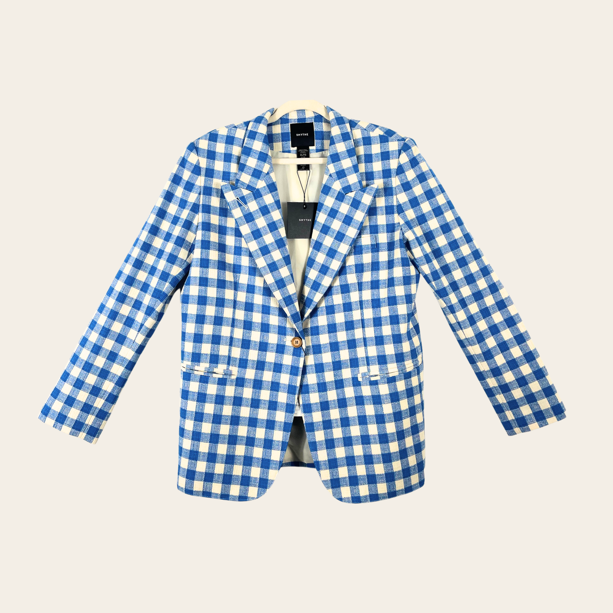 SMYTHE - 90’s Marine Check Blazer, XL NEUF AVEC ÉTIQUETTES