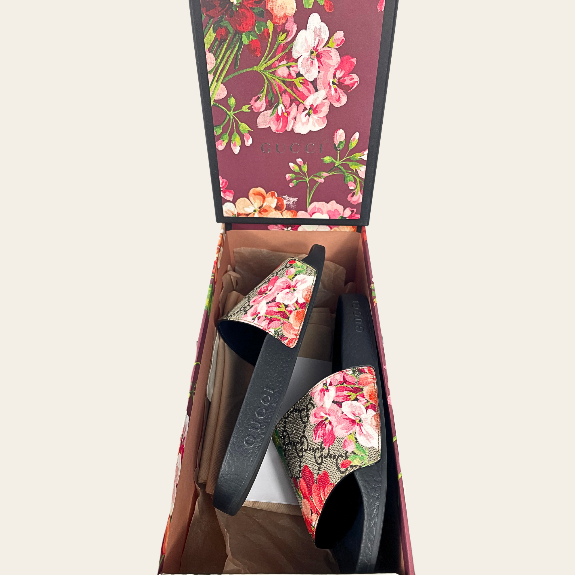 Gucci-GG Blooms Supreme Slides, 36