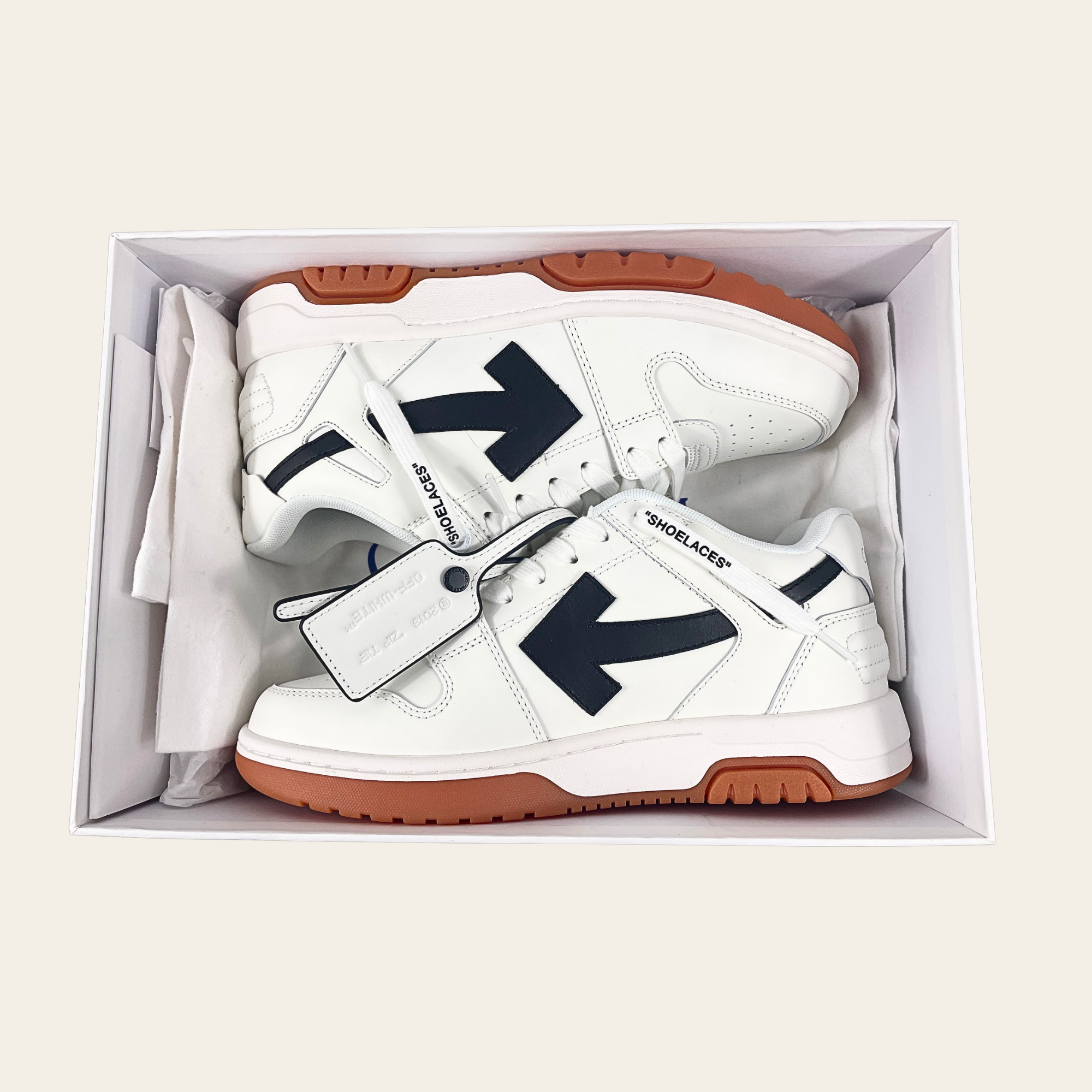 OFF-WHITE - Out Of Office Calf Leather Sneakers, 39 NEUF