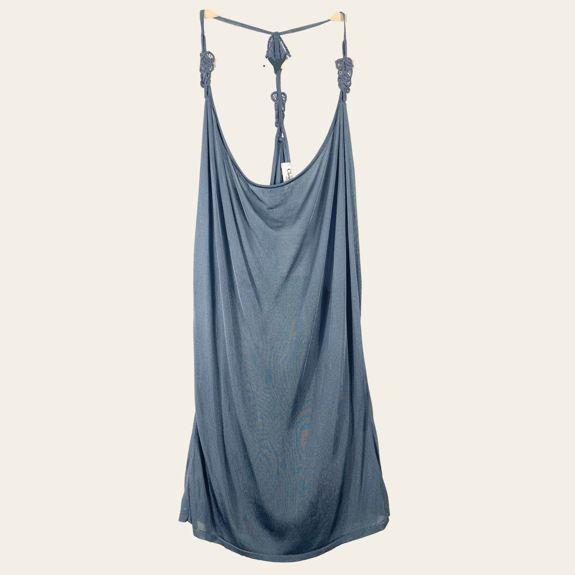CHRISTIAN DIOR - Tunique Drapée à Bretelles Tressées, S