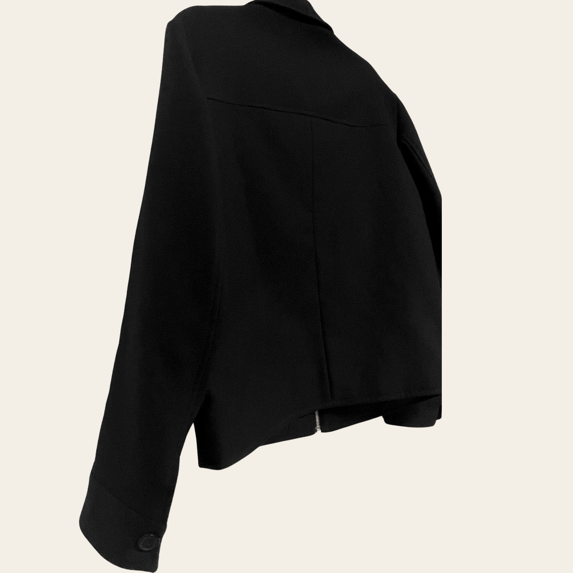 SANDRO PARIS - Wool Blend Zip-Up Jacket M