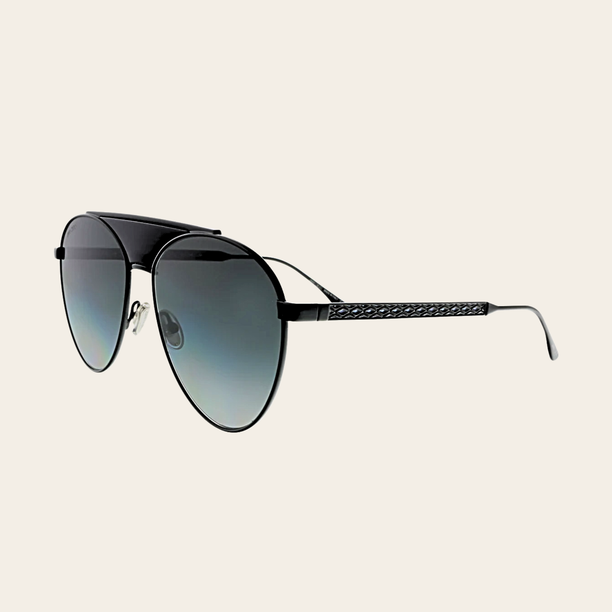 JIMMY CHOO-AVE/S 807 Black Aviator Sunglasses