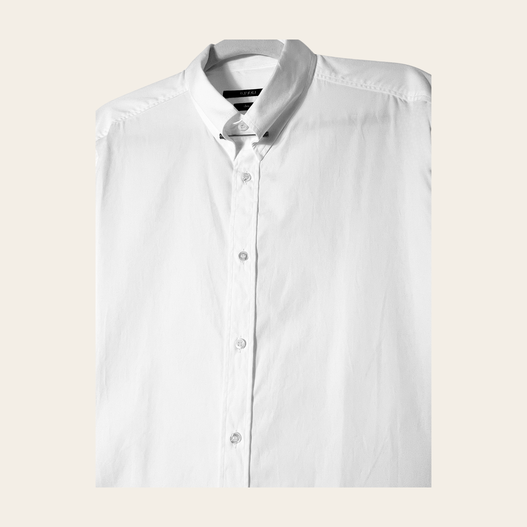 GUCCI - Cotton Shirt with Horsebit Collar Detail, S