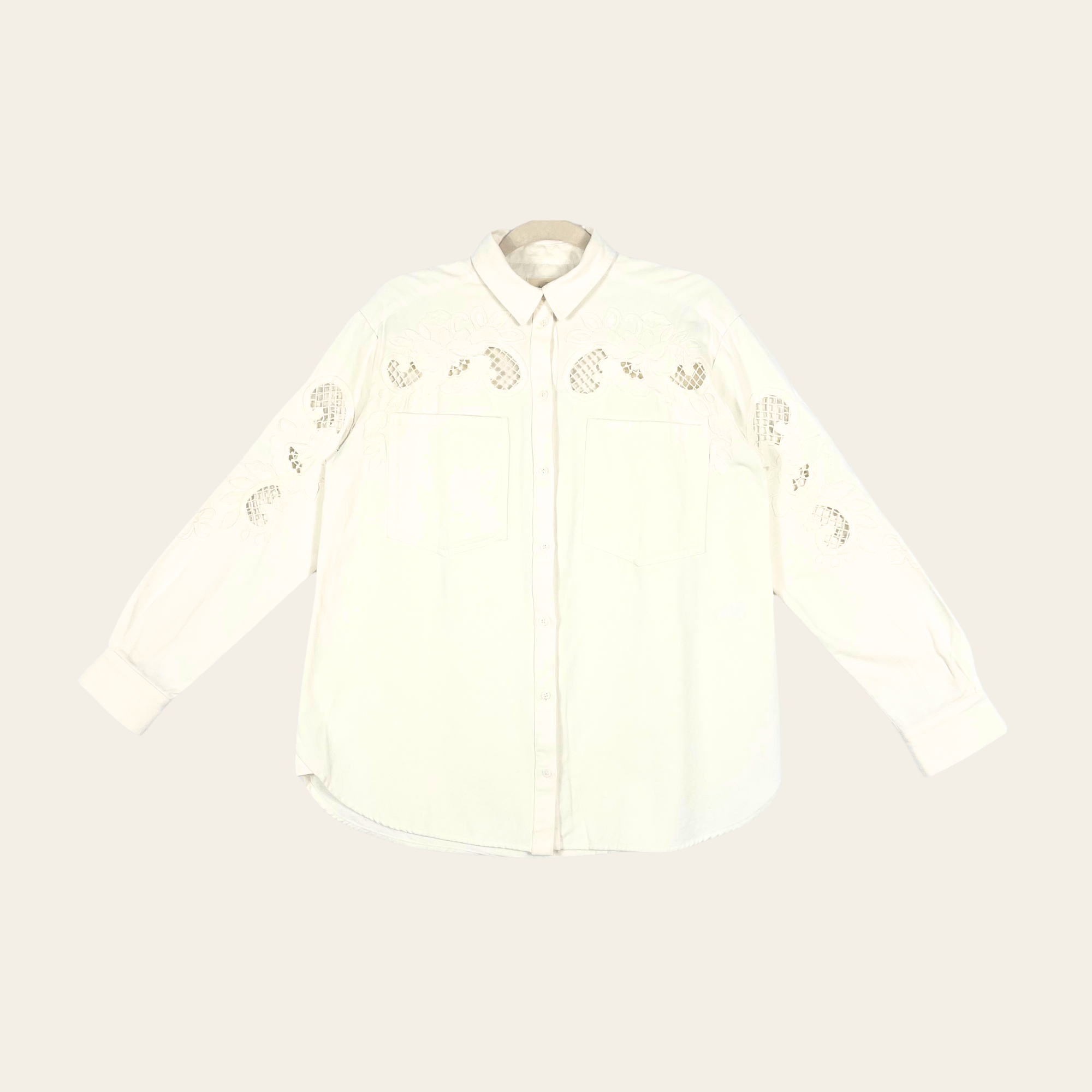 SÉZANE - Chemise Nina Brodée Oversize, L