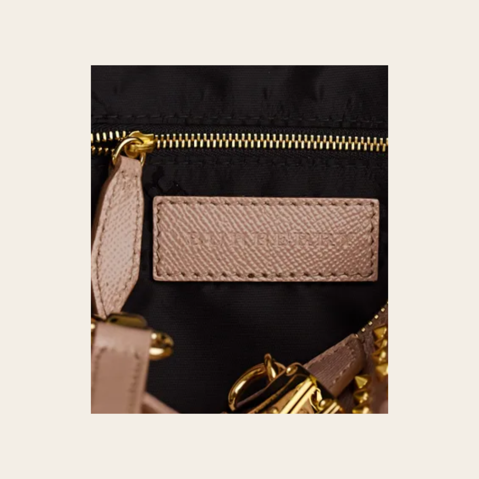 Burberry - Patent Calfskin Studded Bowler Bag “Oyster Pink”