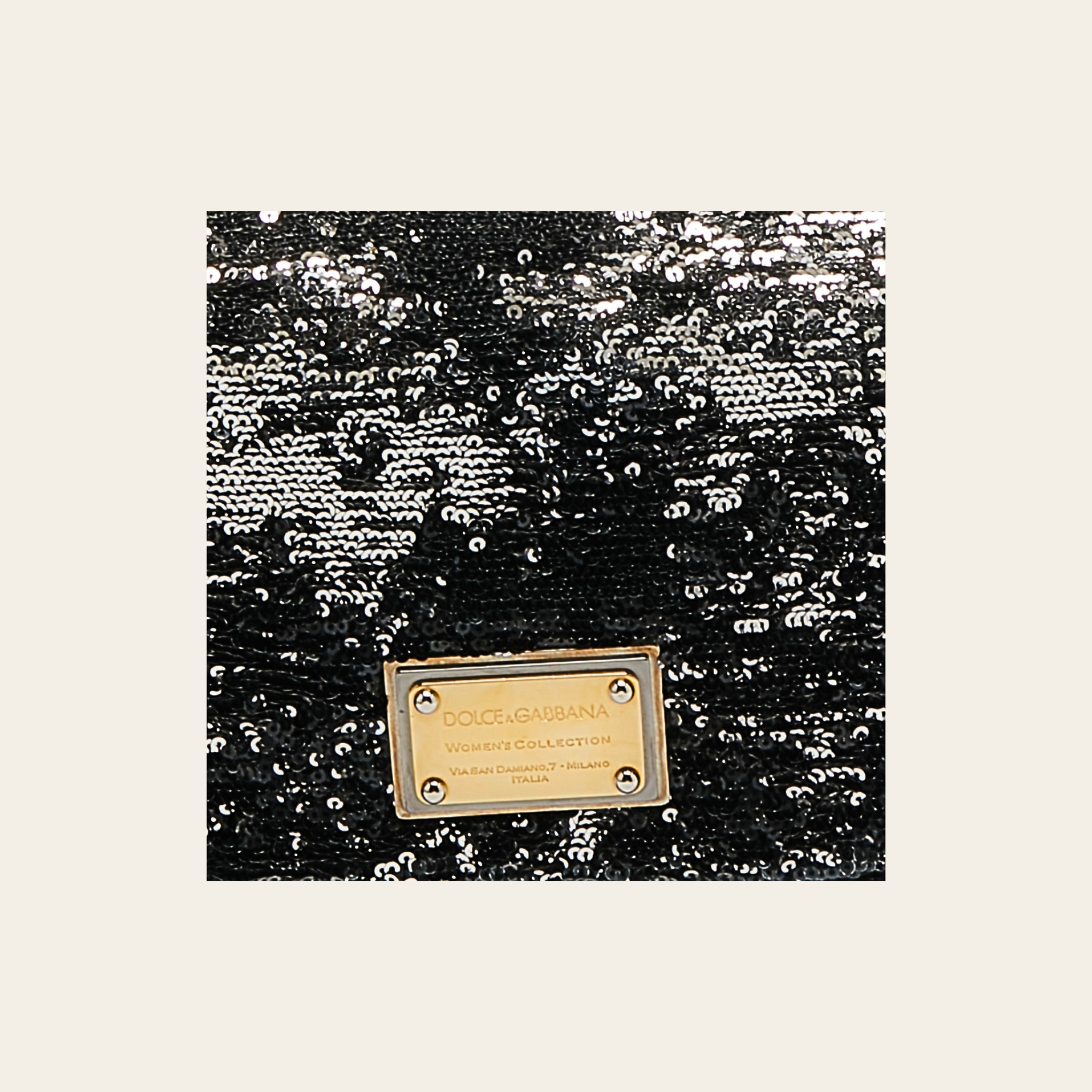 DOLCE & GABBANA - Miss Charles Sequin Shoulder Bag