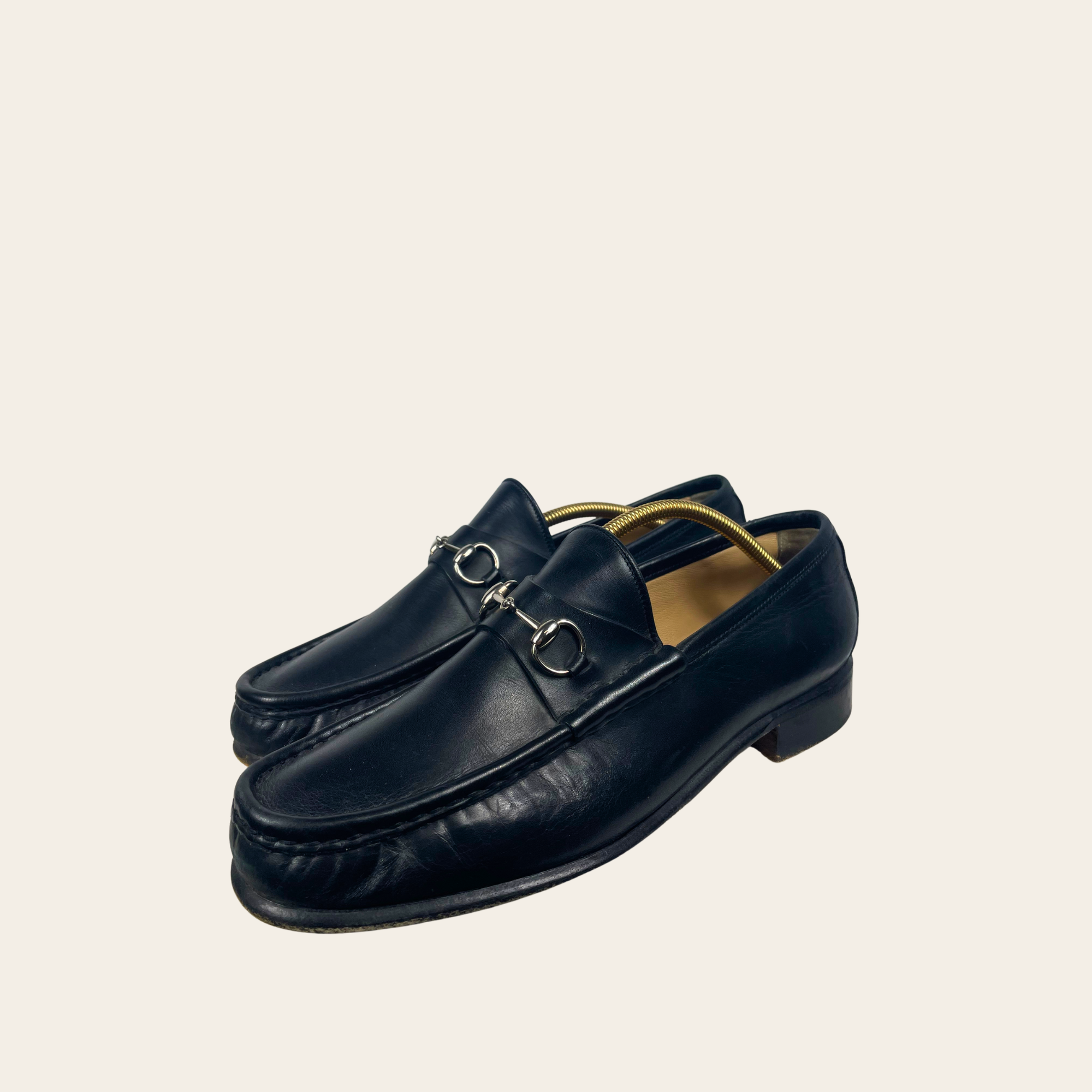 GUCCI - Horsebit Leather Loafers, 38.5