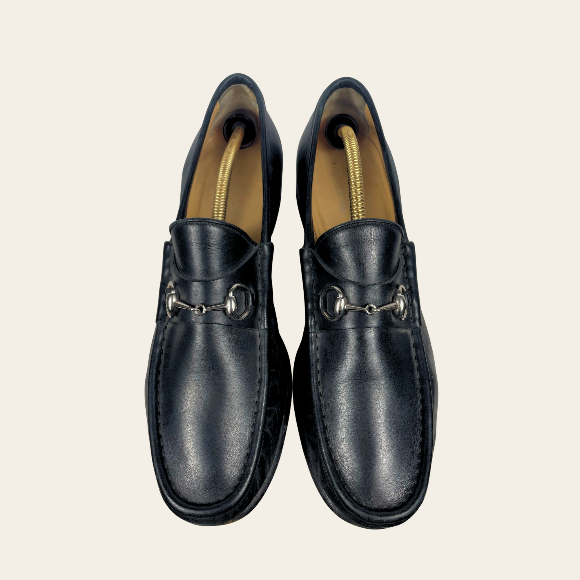 GUCCI - Horsebit Leather Loafers, 38.5