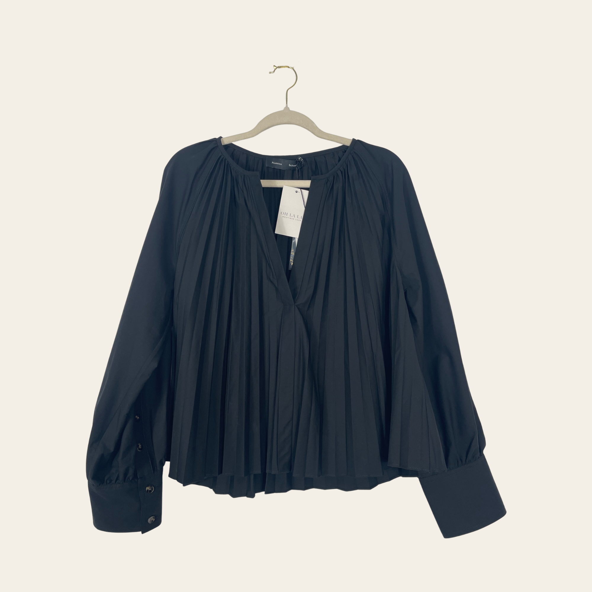 PROENZA SCHOULER - “Pleated Georgette Blouse” SMALL/MEDIUM