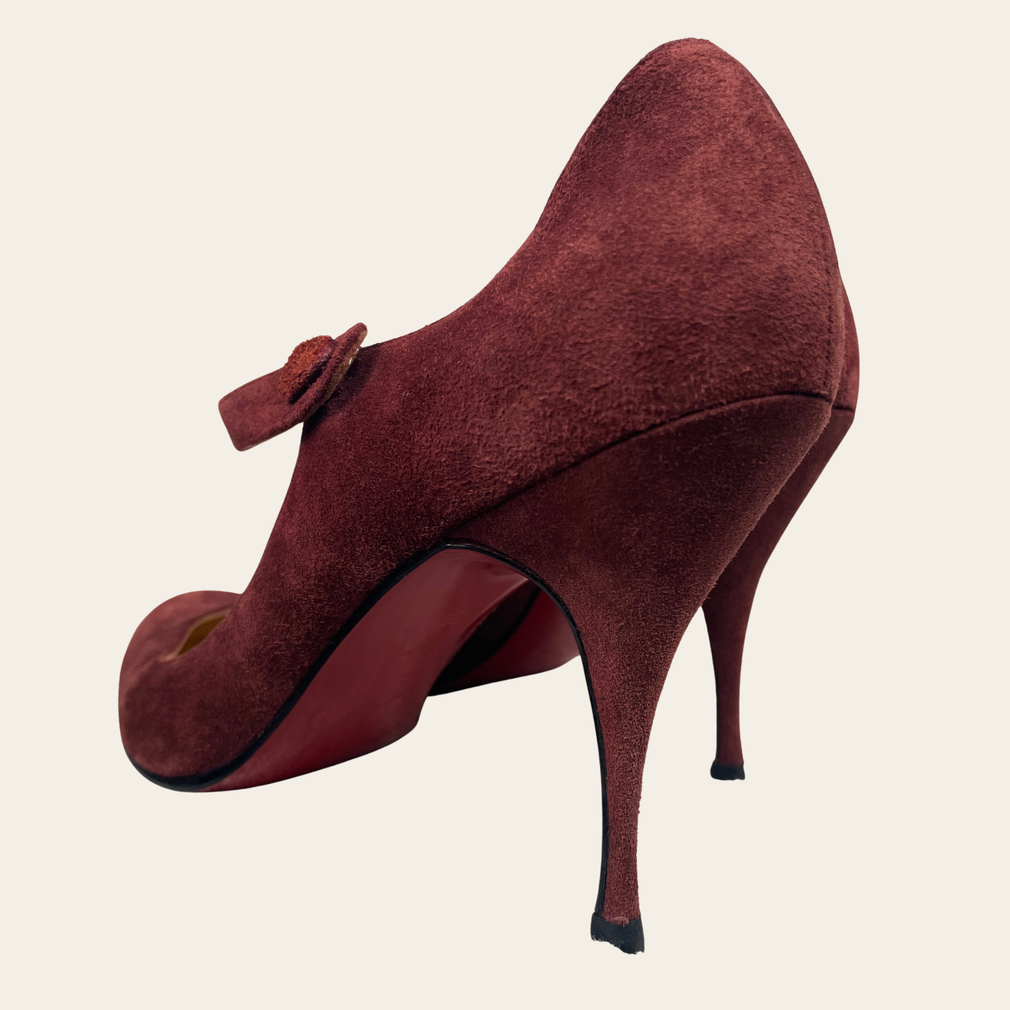 CHRISTIAN LOUBOUTIN - Mary Jane Suede Pumps 39