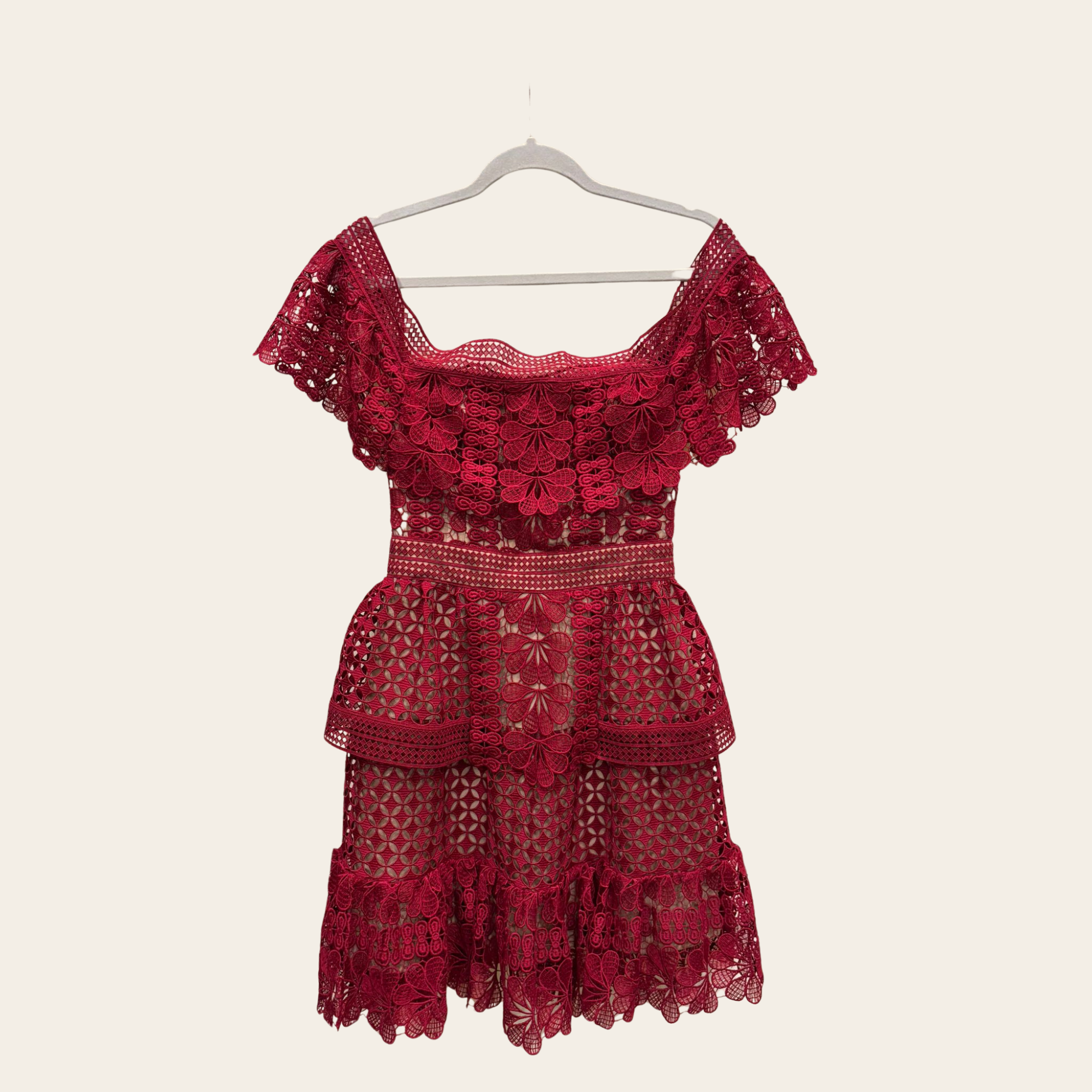 SELF-PORTRAIT - Azaelea Lace Mini Dress XS