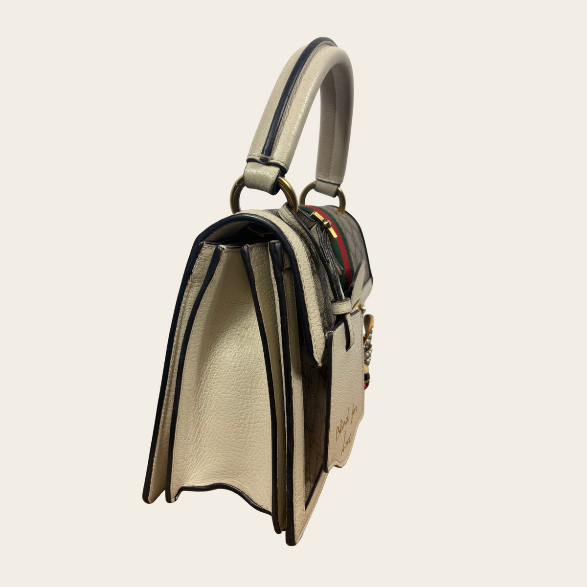 GUCCI — Sac Queen Margaret GG Supreme à abeille ornée de perles et cristaux - DISCONTINUÉ