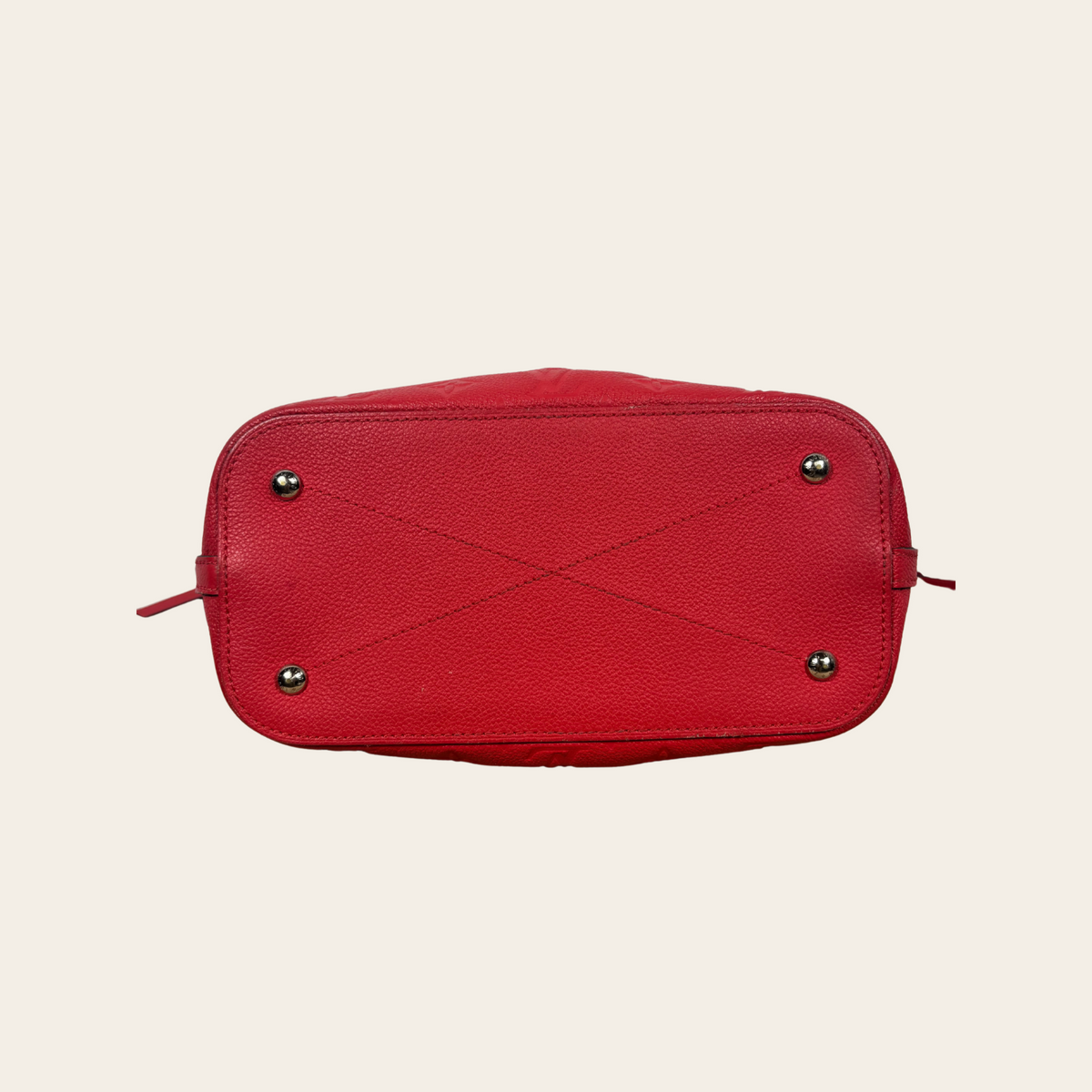 LOUIS VUITTON — Sac Mazarine PM en cuir Monogram Empreinte rouge Cerise