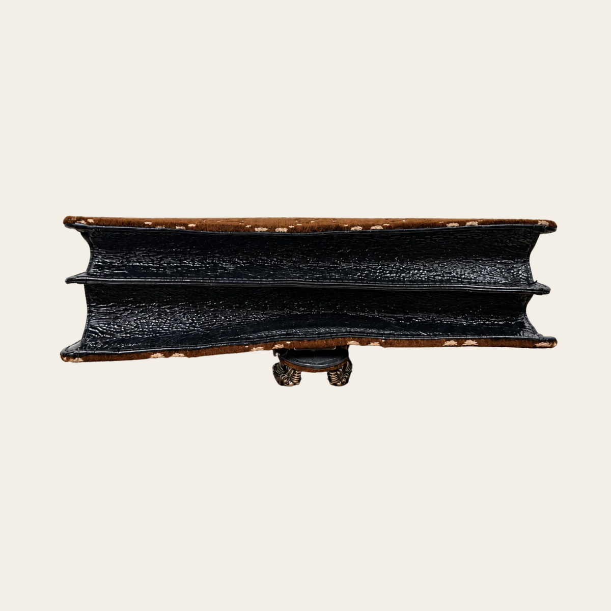GUCCI — Sac Dionysus Medium en velours GG Supreme marron et cuir noir, taille M