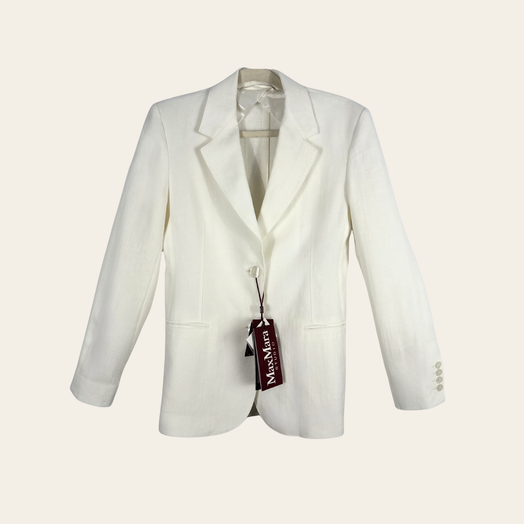 MAX MARA STUDIO – Veston en Lin MSTBELLO, Taille 40