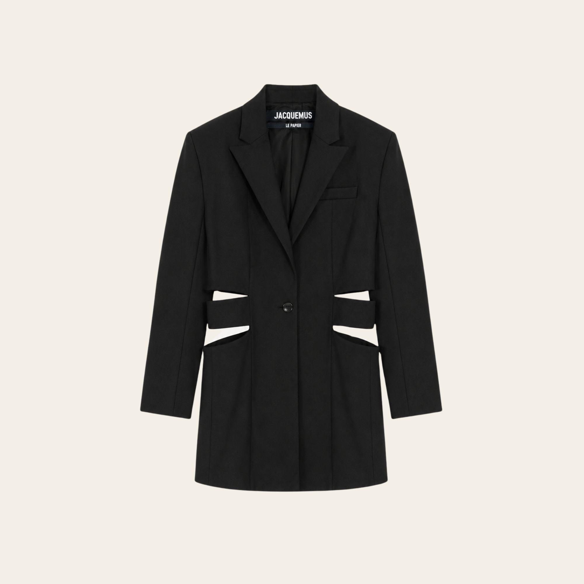 JACQUEMUS – Blazer sculptural en laine vierge « Le Papier », M