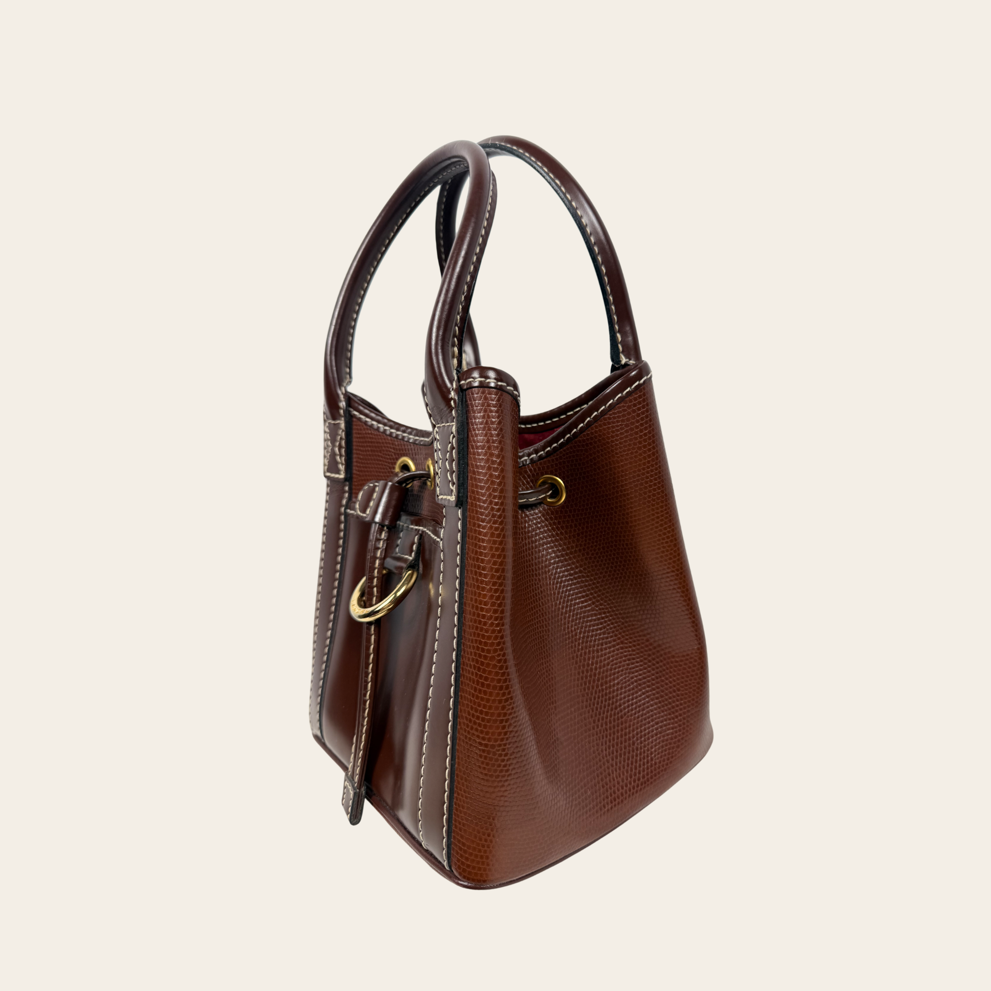 Lancel - Elsa Sellier Handbag en Cuir Brun