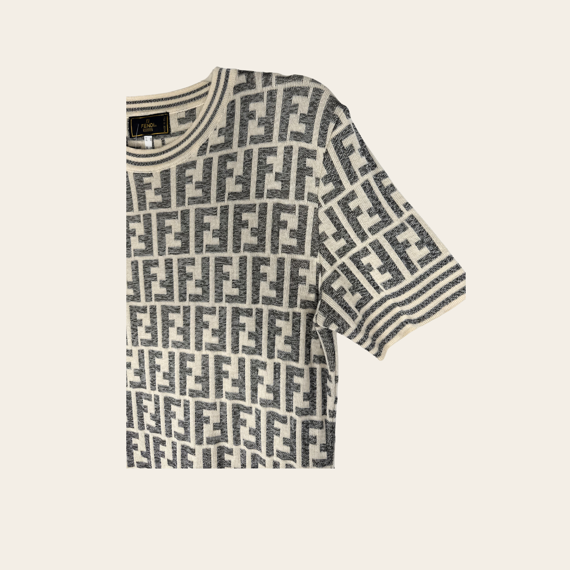 Pull en maille FF Zucca Fendi Boutique, Taille M (IT 44/FR 40/UK 16)