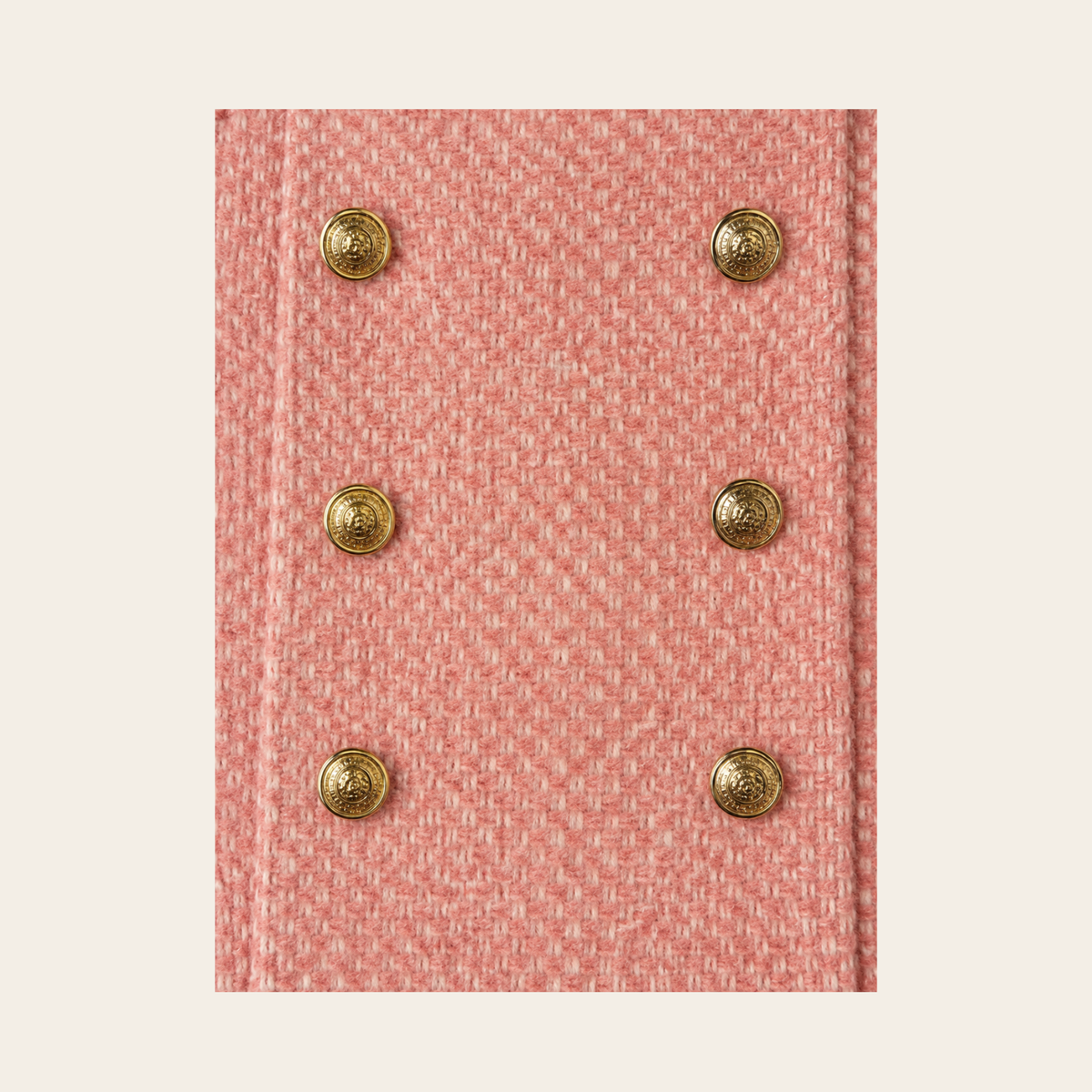 MAJE – Jupe JOSILA en Tweed Chiné Rose et Écru, Taille 36