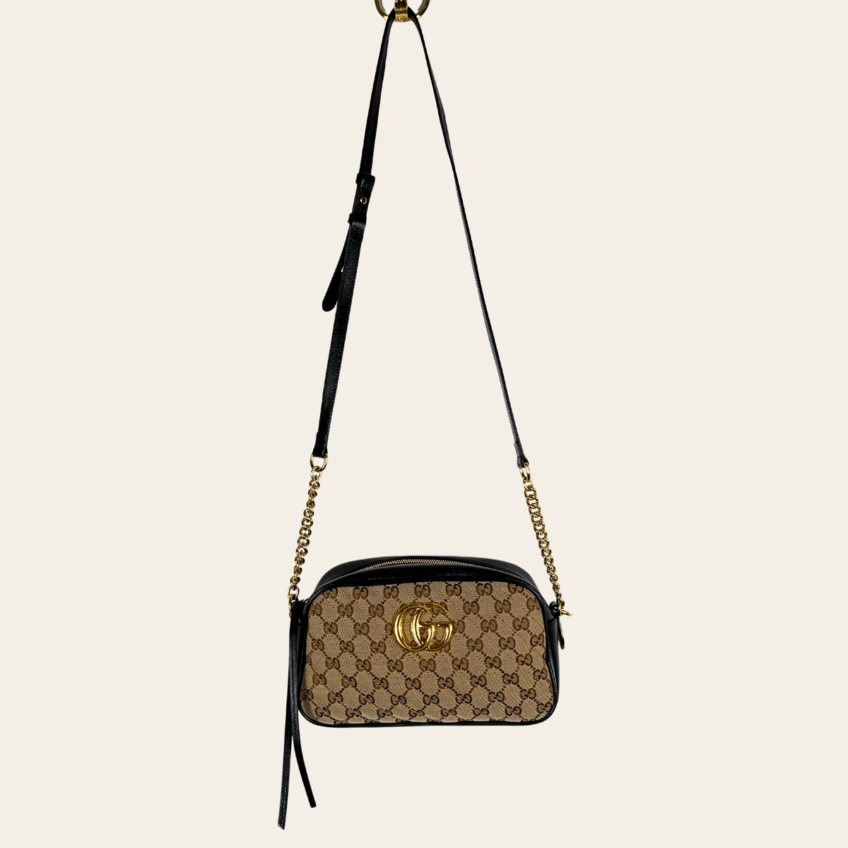 GUCCI – GG Marmont Small Shoulder Bag – Toile GG matelassée