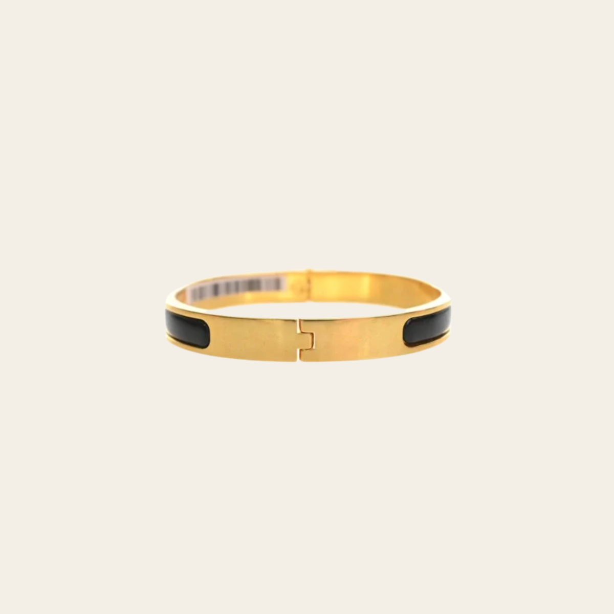 HERMÈS – Bracelet Mini Clic Kelly Noir et Doré