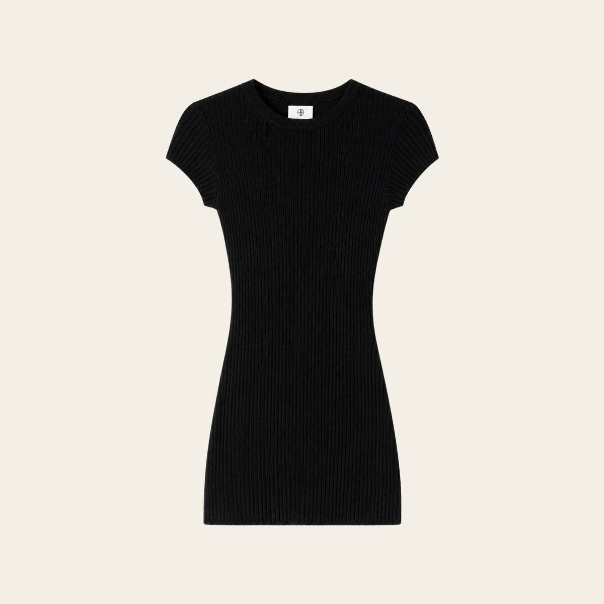 ANINE BING – Robe Skylar Mini en maille côtelée – Noir – Taille XS
